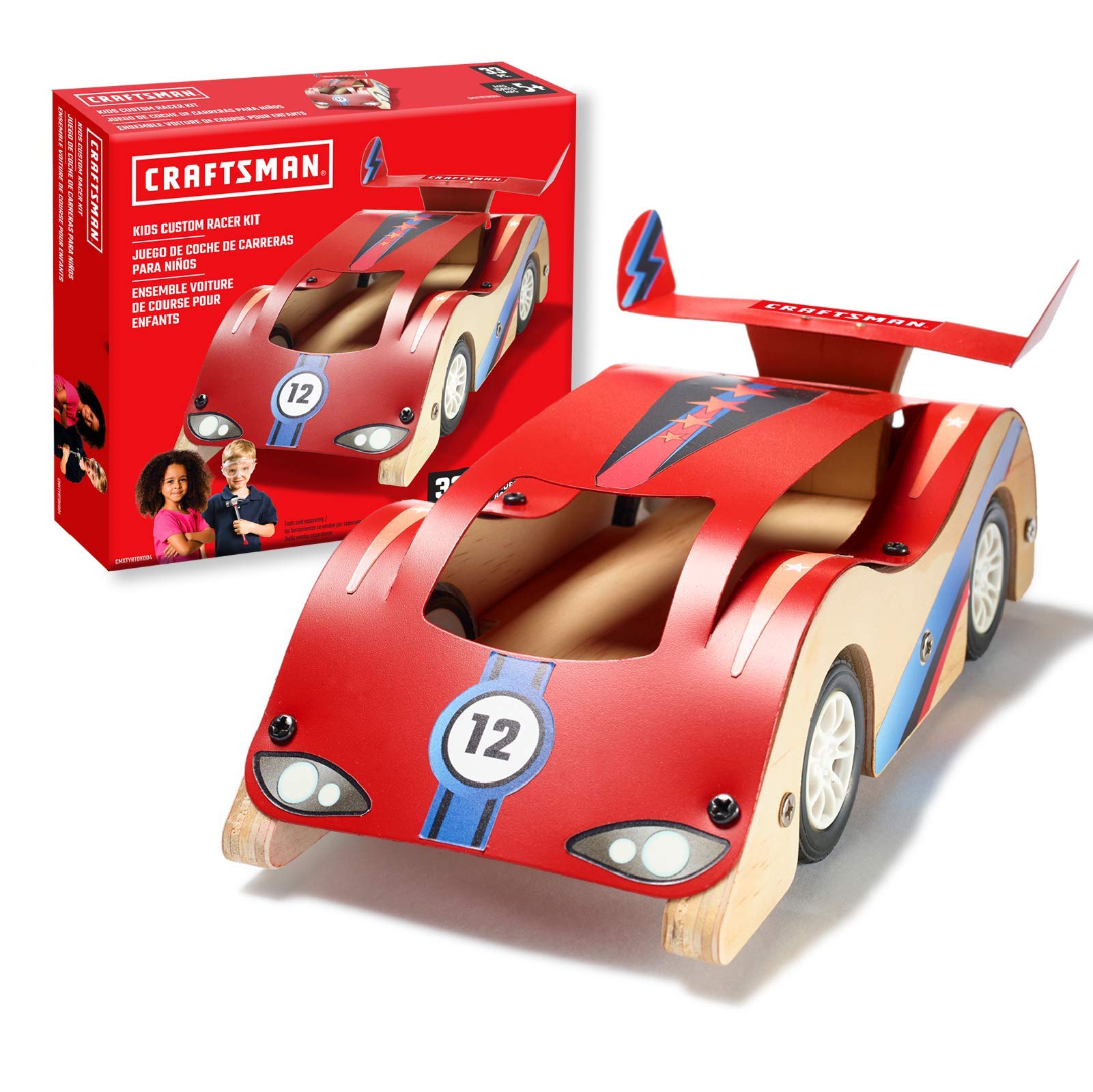 craftsman-custom-racer-kit-wooden-race-car-building-set-for-kids image 1