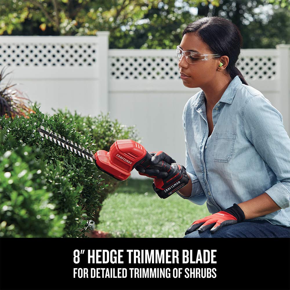 craftsman-v20-4-inch-cordless-grass-trimmer-and-8-inch-mini-hedge-trimmer-2-in-1 image 4