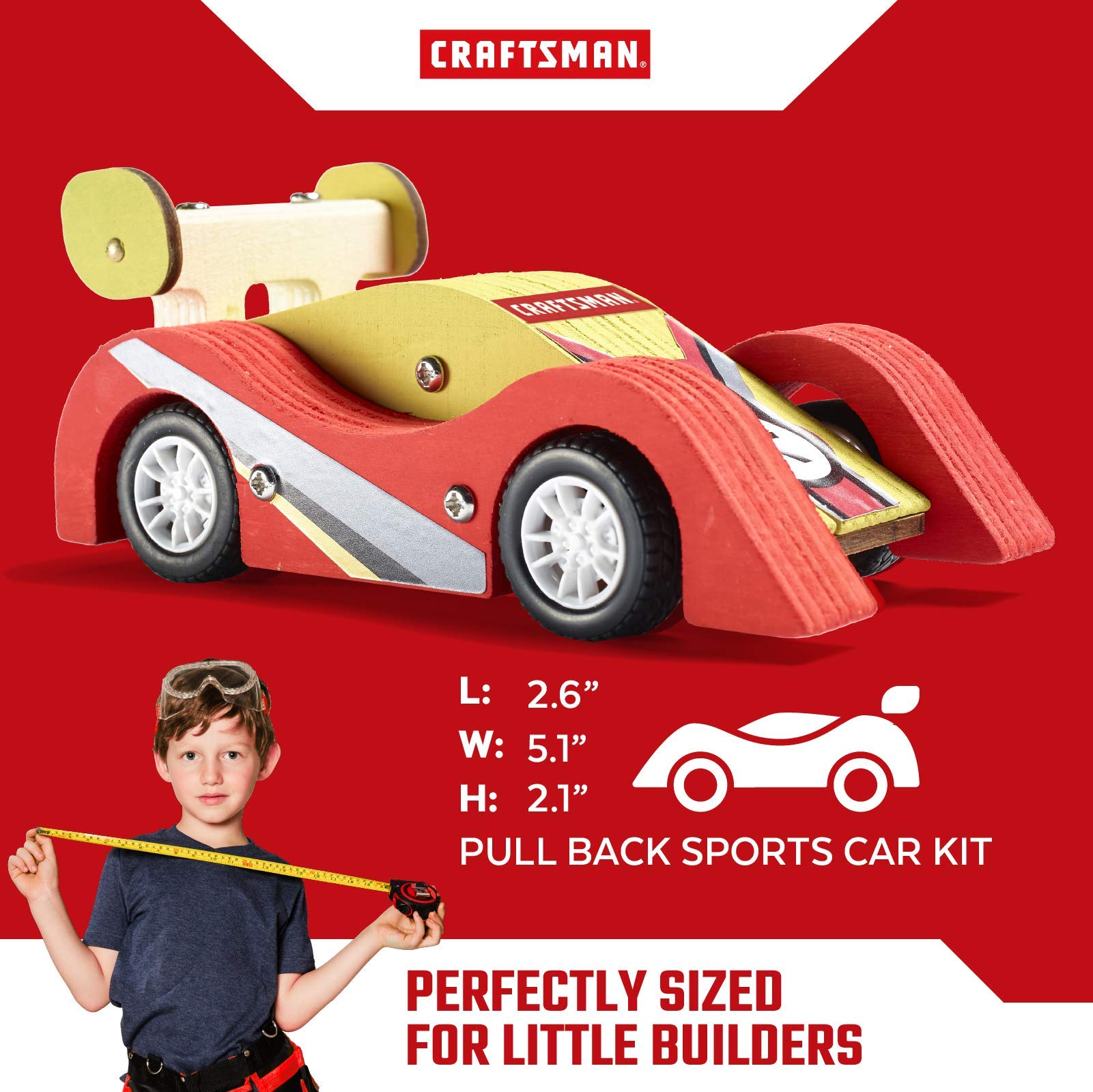 craftsman-pull-back-sports-car-kit-diy-wooden-building-toy-for-kids-ages-5-12 image 2