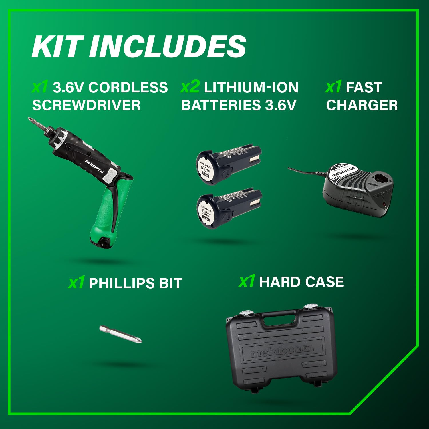 metabo-hpt-db3dl2-3-6v-cordless-screwdriver-kit-with-2-batteries-charger-and-har image 5