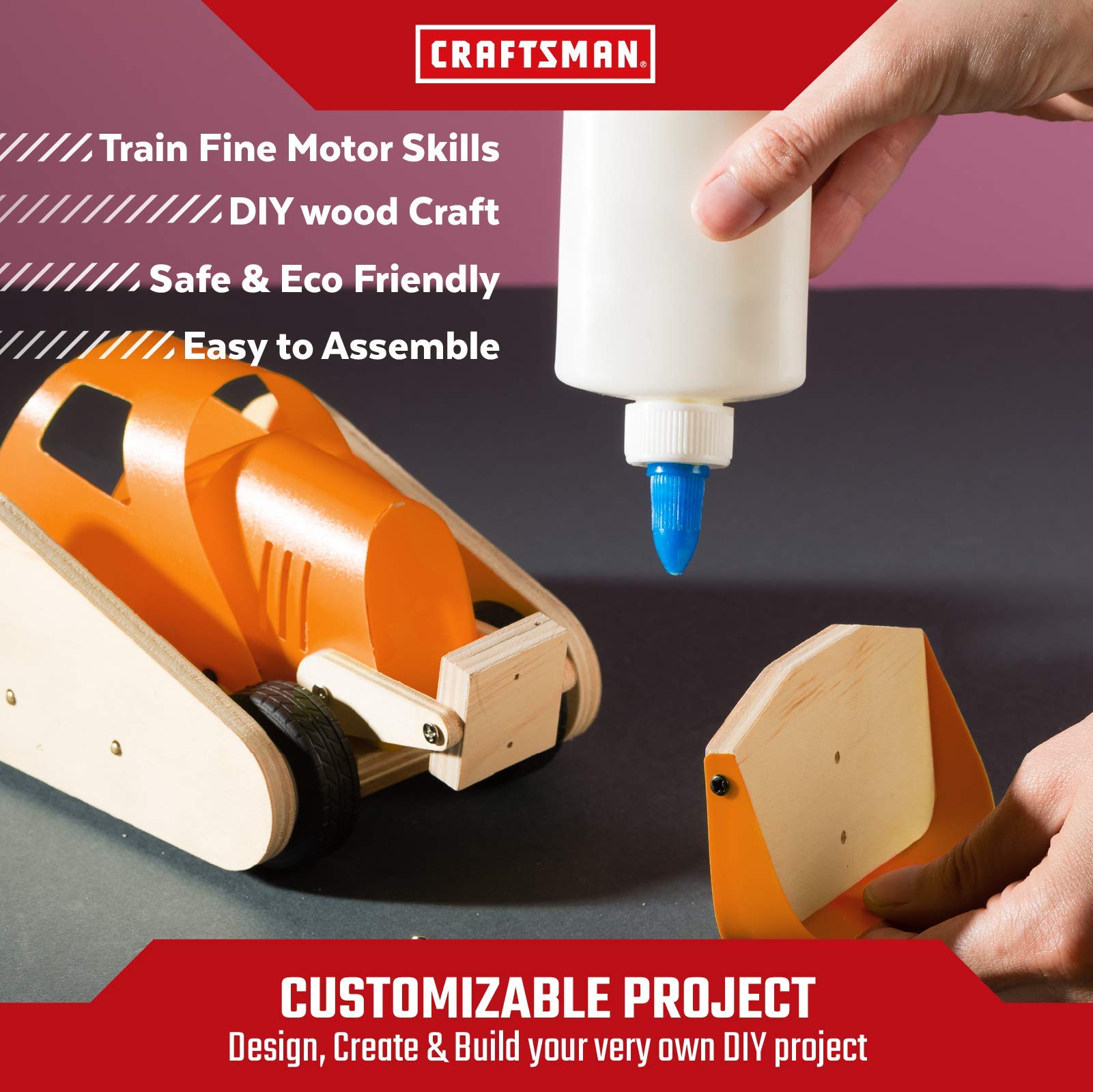 craftsman-bulldozer-truck-wooden-building-kit-for-kids image 7