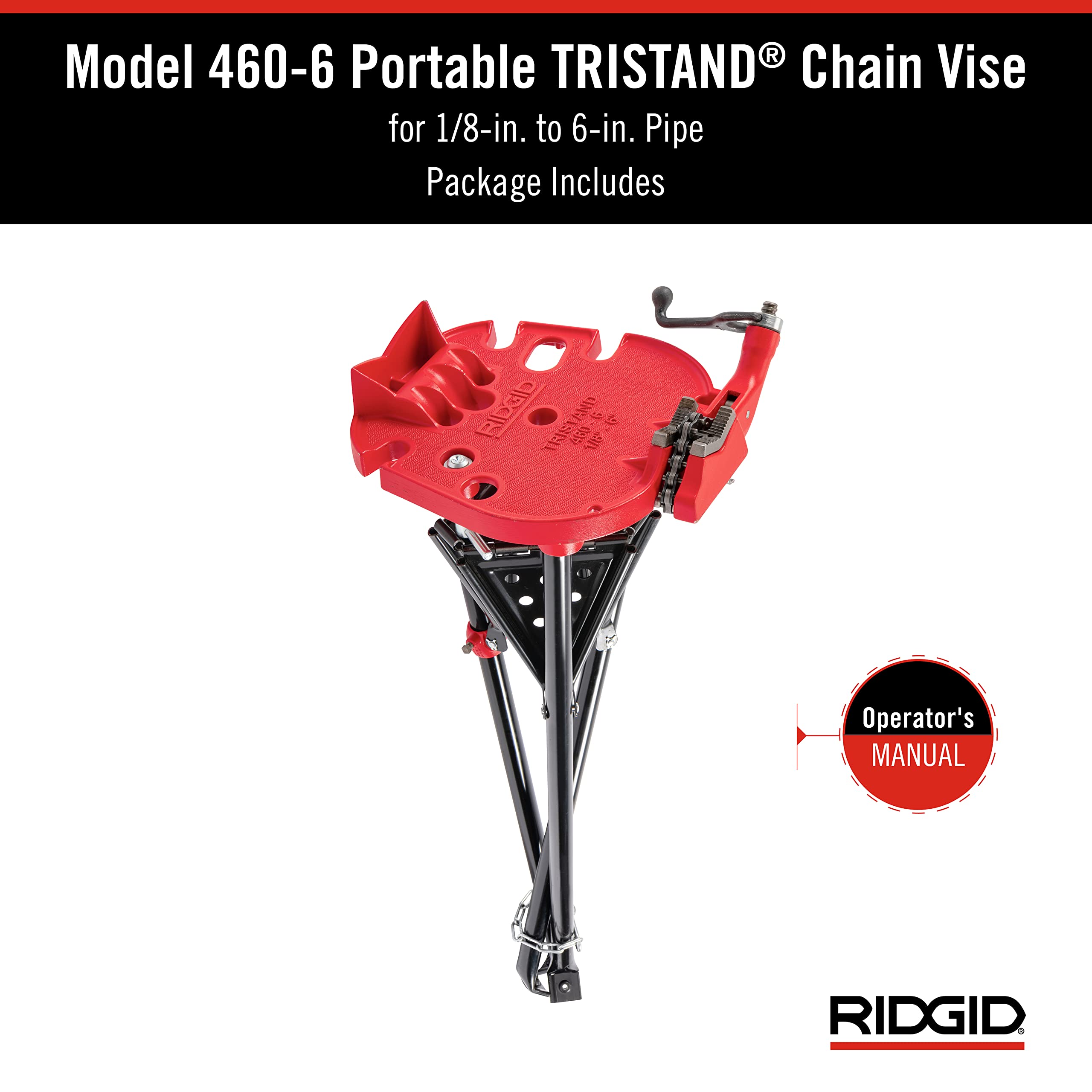 ridgid-36273-portable-tristand-chain-vise-with-folding-legs-and-tool-tray image 8