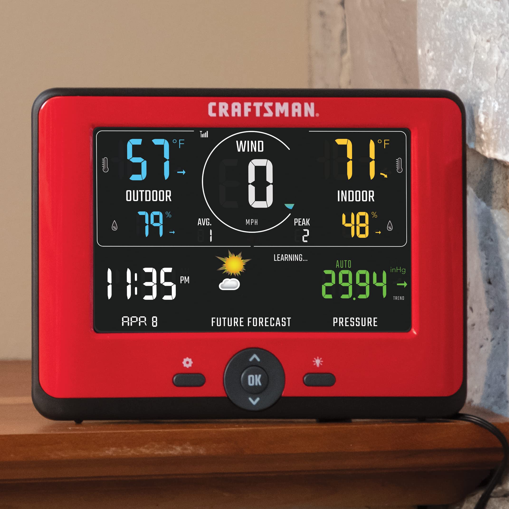 craftsman-personal-weather-station-with-indoor-outdoor-temperature-humidity-wind image 5
