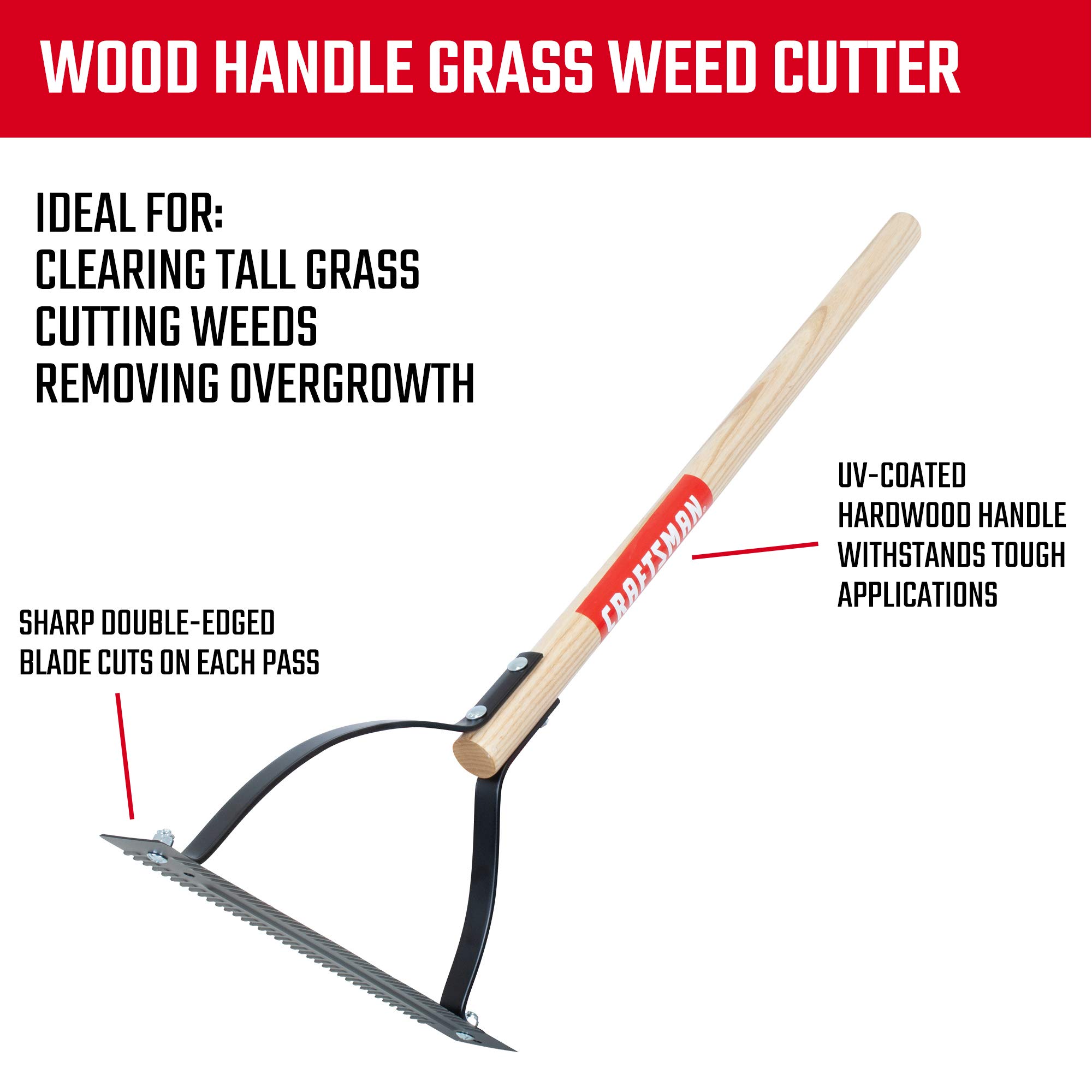 craftsman-3-piece-long-wood-handle-weeding-tool-set-with-weeding-hoe-2-prong-hoe image 5