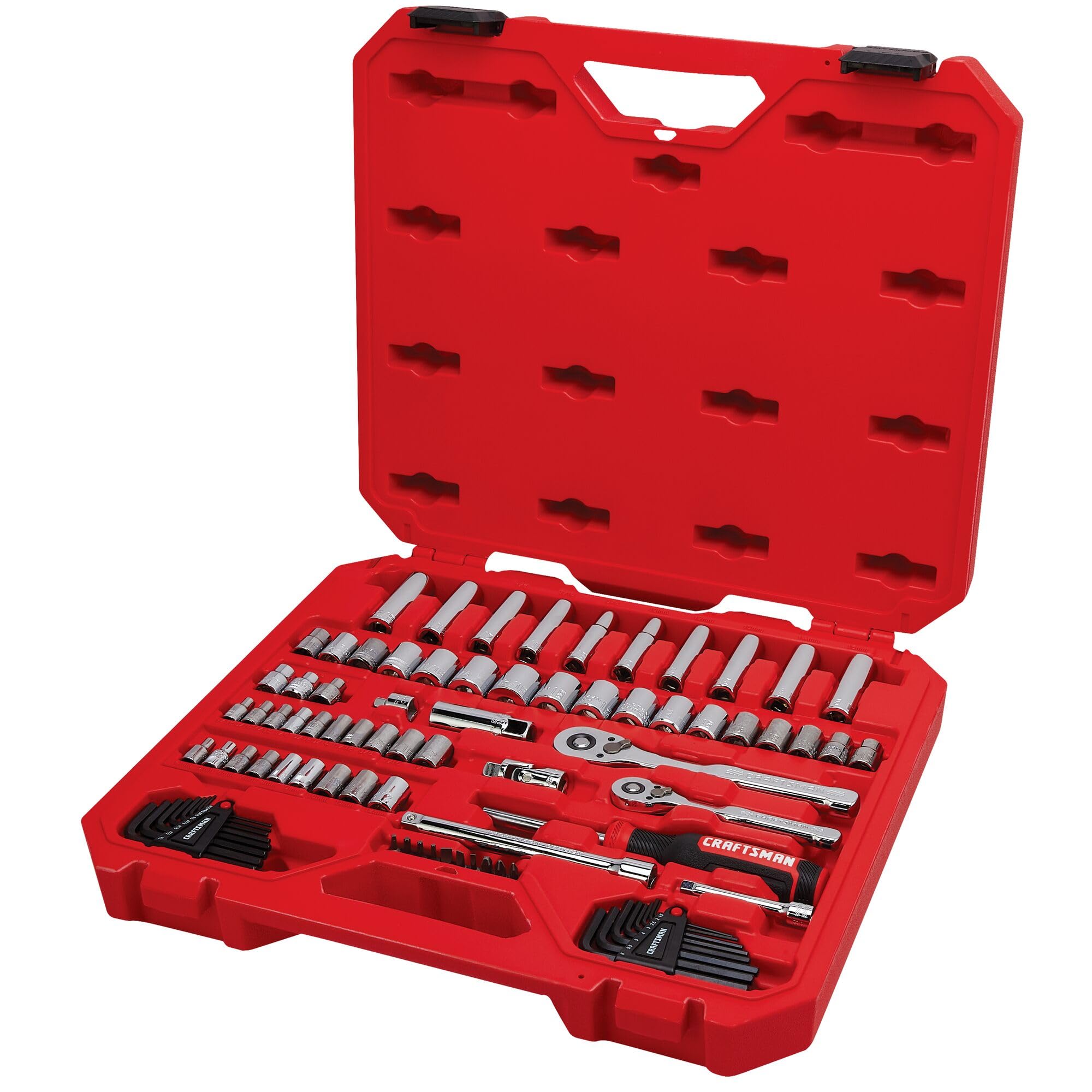 craftsman-mechanics-tool-set-83-piece-hand-tool-and-socket-set-sae-metric-cmmt12 image 1