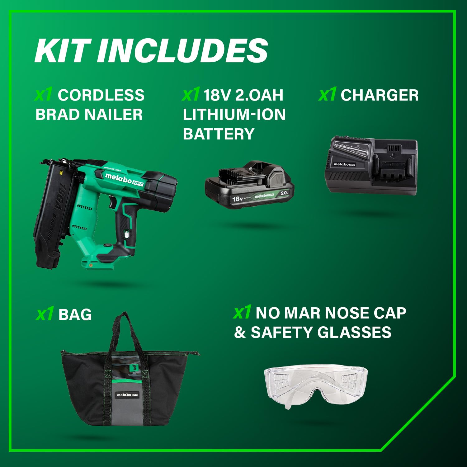metabo-hpt-18v-brushless-cordless-brad-nailer-kit-nt1850dft-with-2-0ah-battery-d image 5