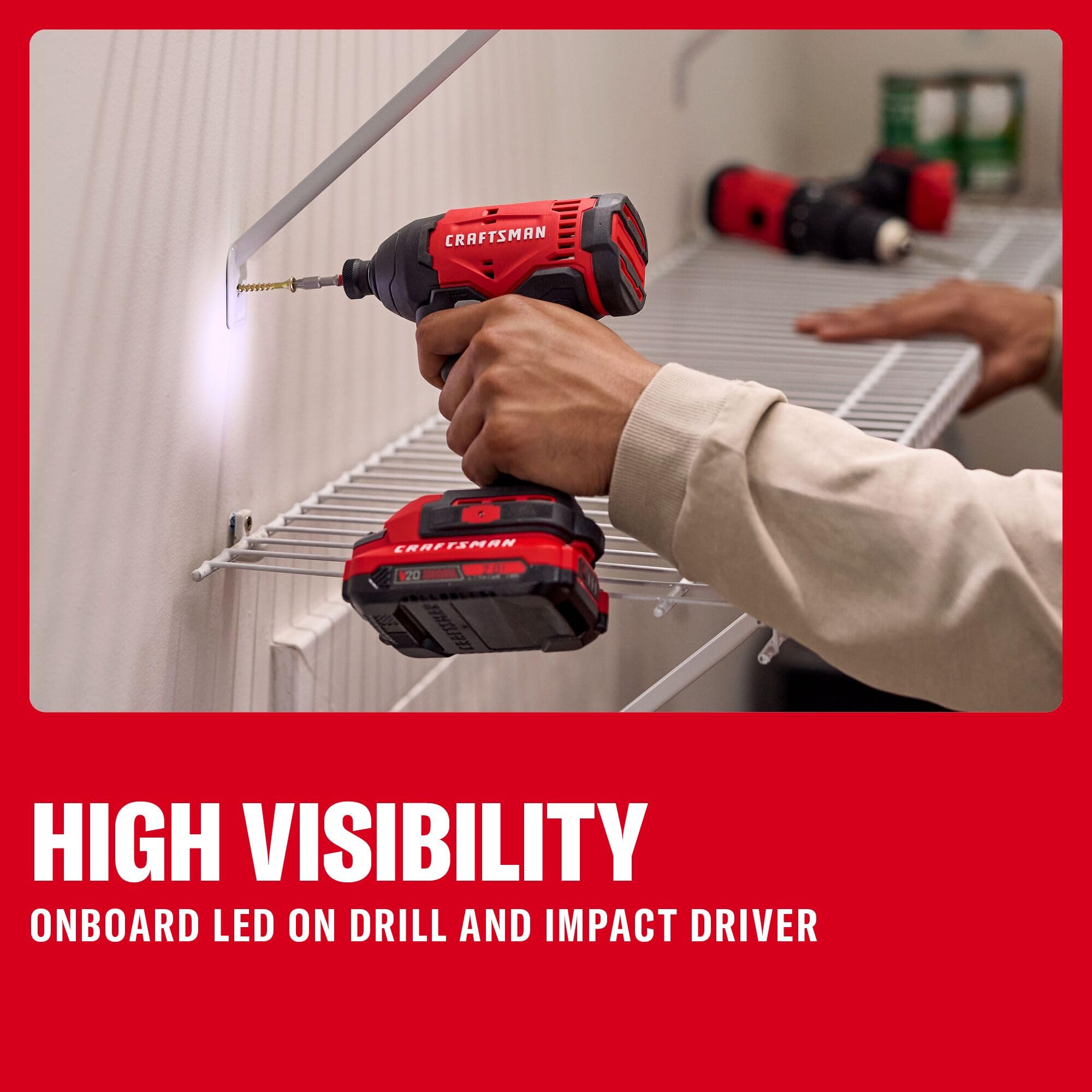 craftsman-v20-cordless-drill-driver-and-impact-driver-combo-kit-cmck201d2-2-x-2a image 6