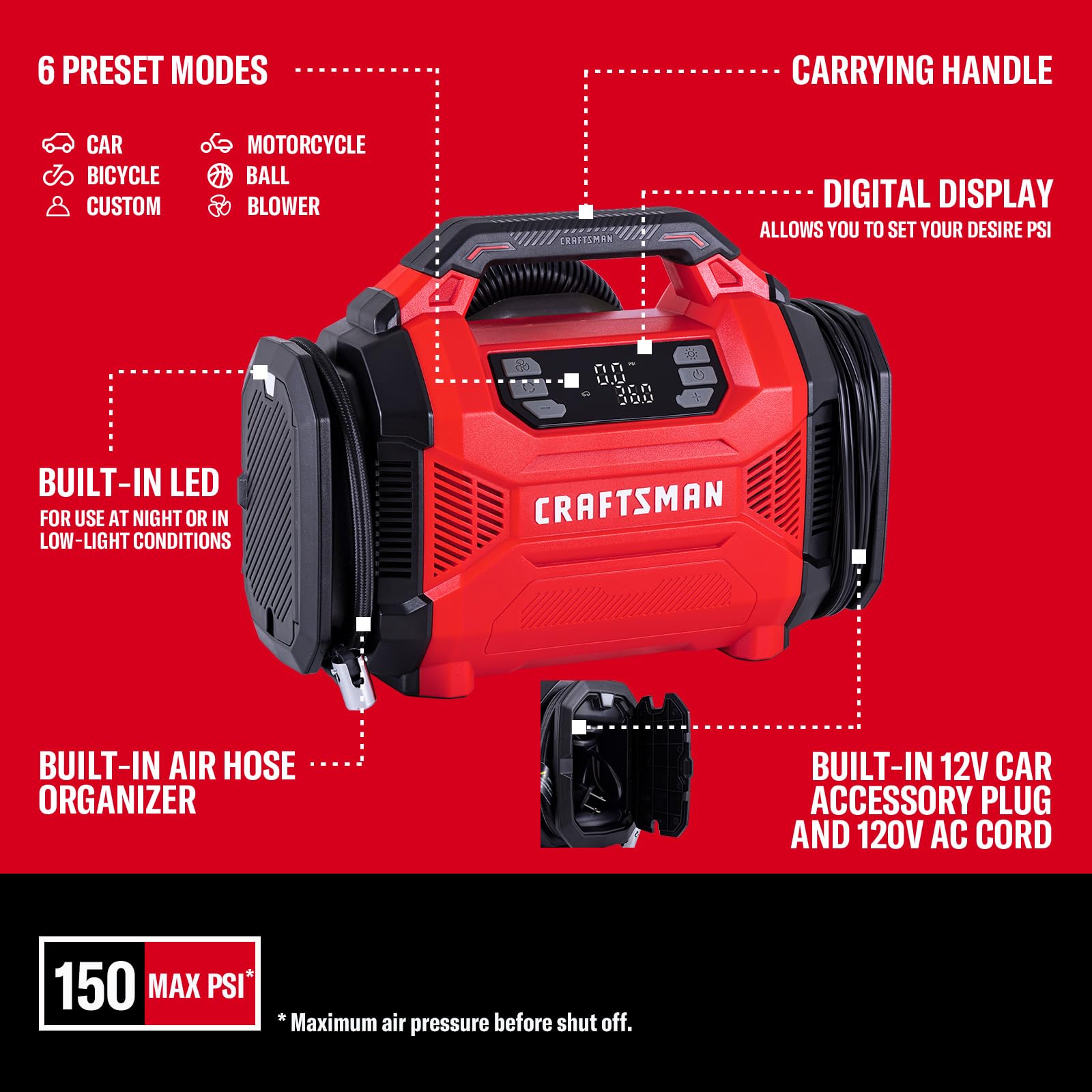 craftsman-dual-power-tire-inflator-12v-dc-120v-ac-with-digital-gauge-auto-shut-o image 8