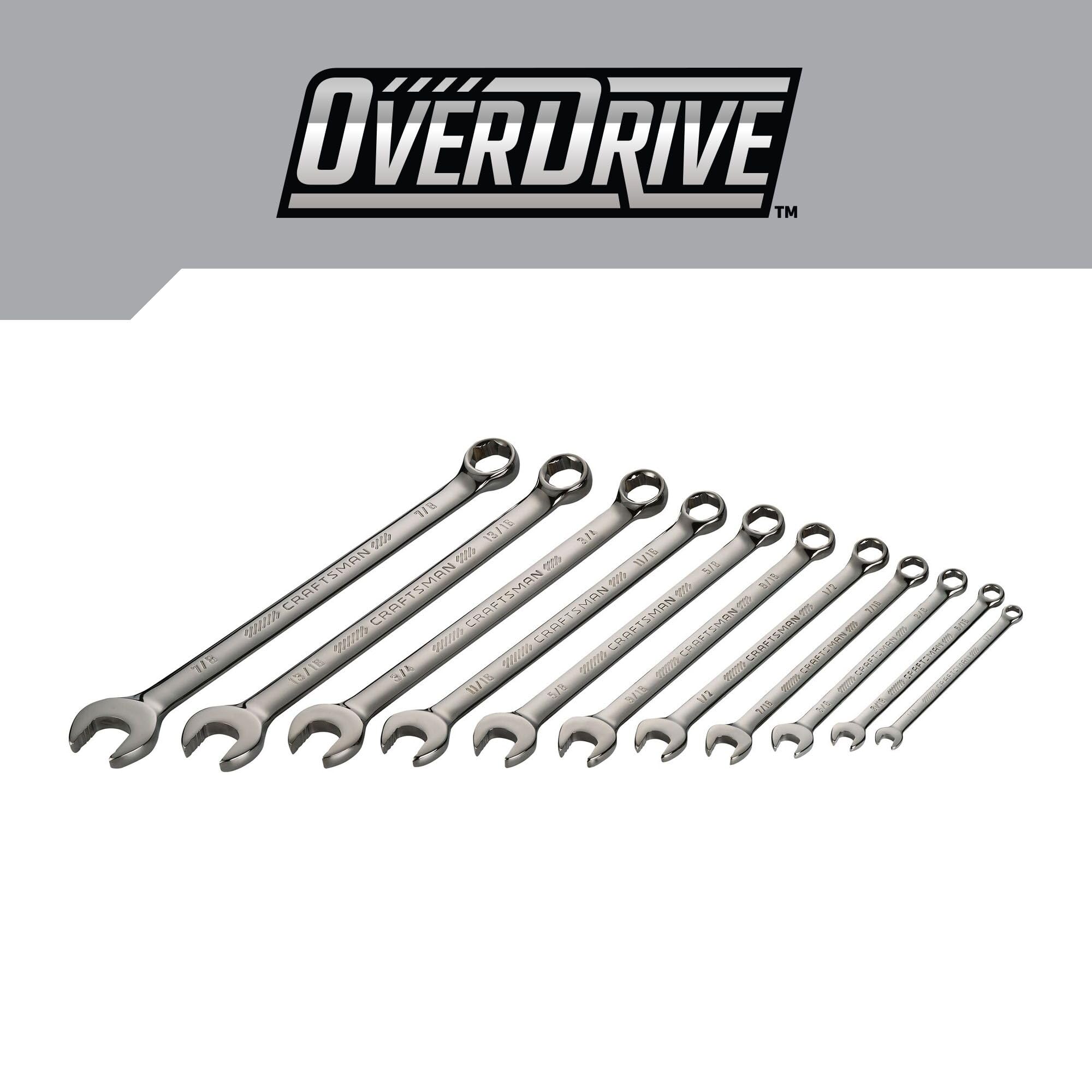 craftsman-overdrive-11-piece-sae-wrench-set-cmmt87711-anti-slip-rust-resistant image 2