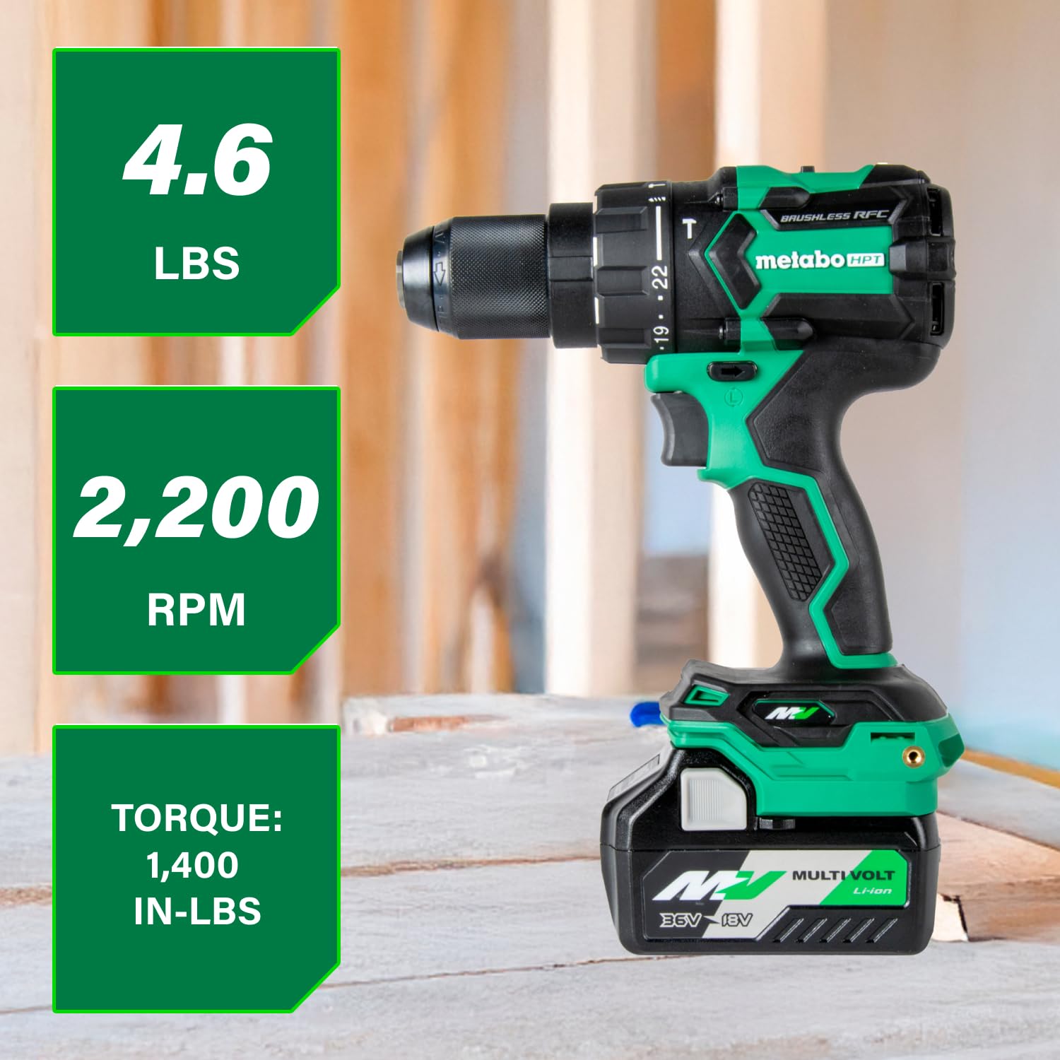 metabo-hpt-36v-multivolt-cordless-brushless-1-2-hammer-drill-kit-dv36dc-most-pow image 5