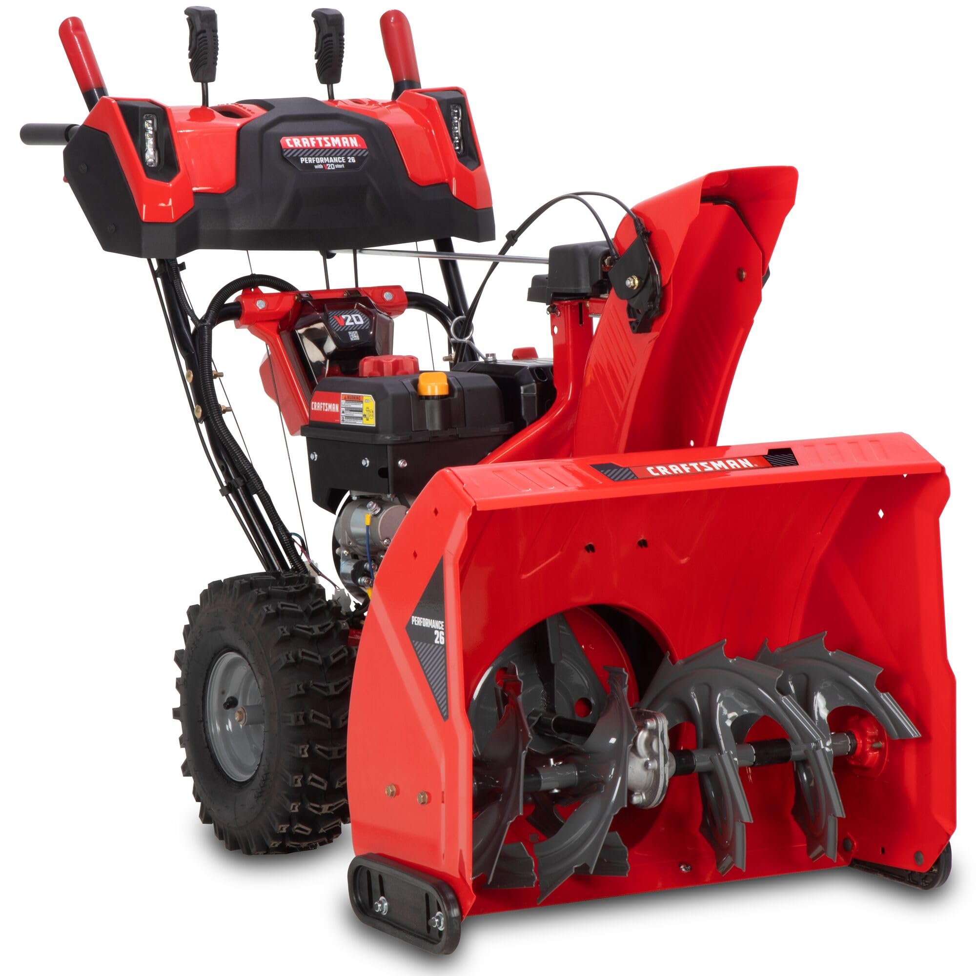 craftsman-performance-26-v20-two-stage-self-propelled-snow-blower-with-push-butt image 1
