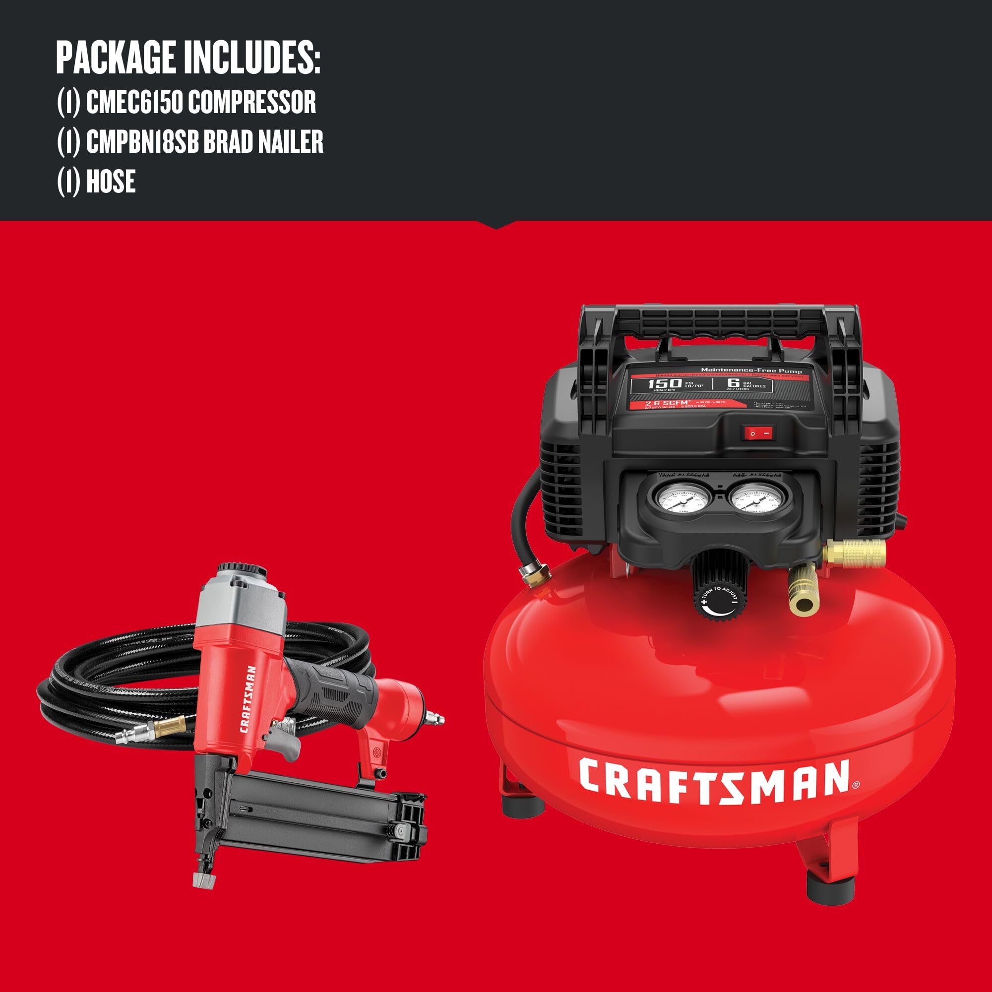 craftsman-cmec1kit18-air-compressor-combo-kit-with-18-gauge-brad-nailer-and-hose image 3