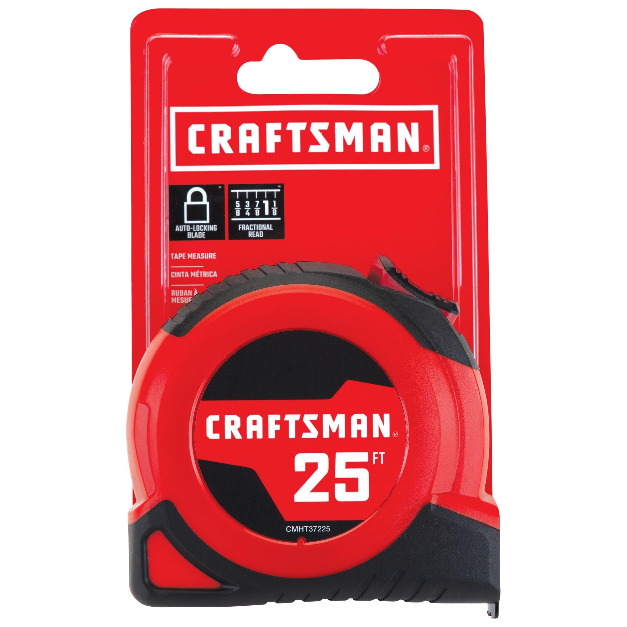 craftsman-25-ft-tape-measure-with-fraction-markings-retractable-self-locking-bla image 7