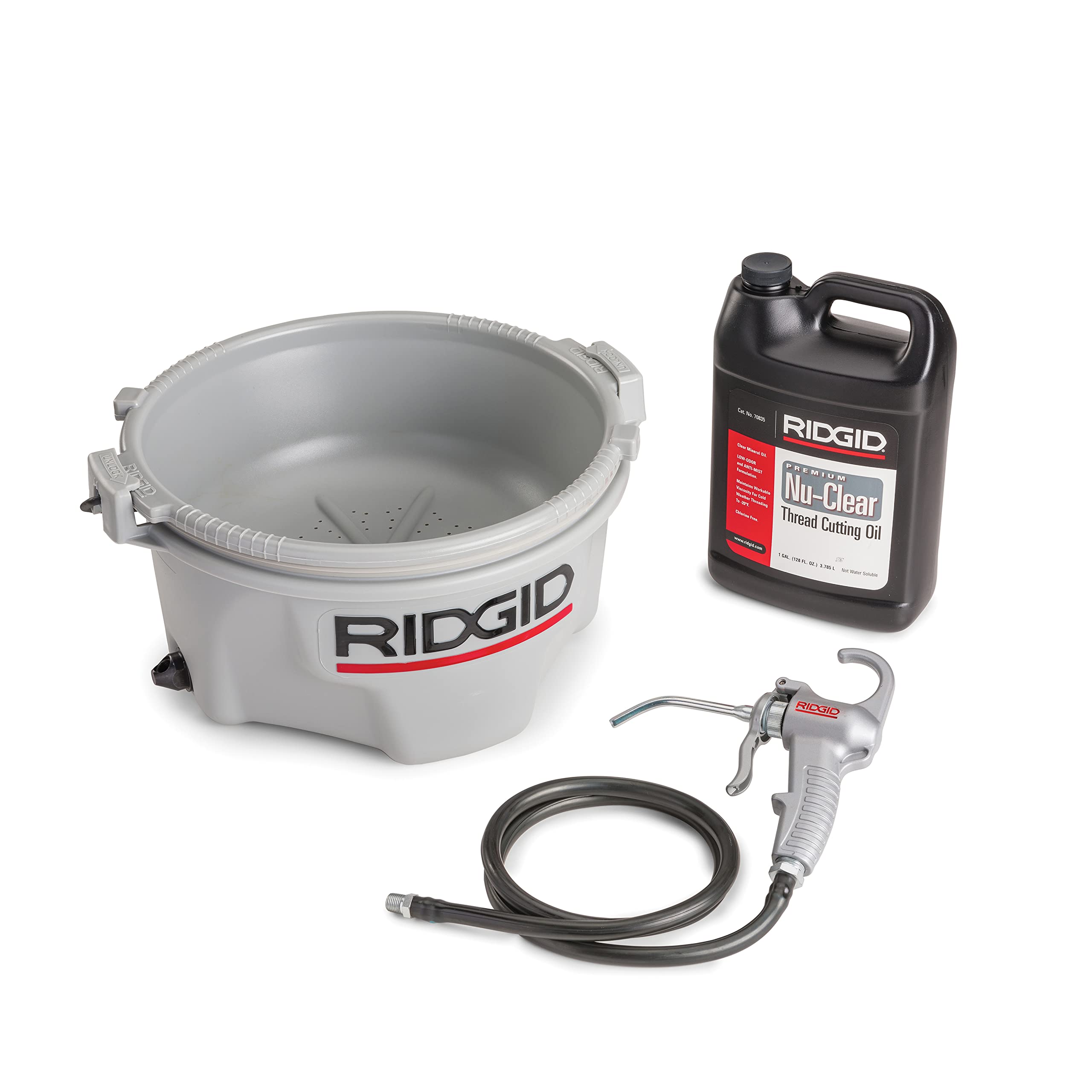 ridgid-10883-model-418-handheld-oiler-bucket-with-1-gallon-premium-thread-cuttin image 1