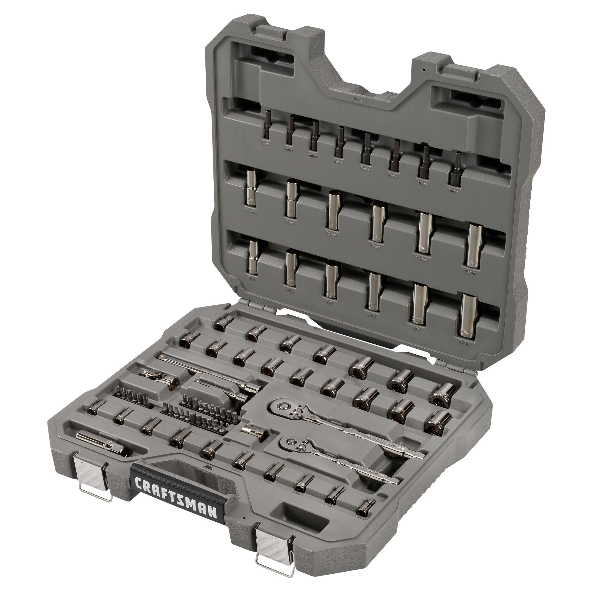 craftsman-overdrive-80-piece-gunmetal-chrome-mechanics-tool-set-with-hard-case-c image 6