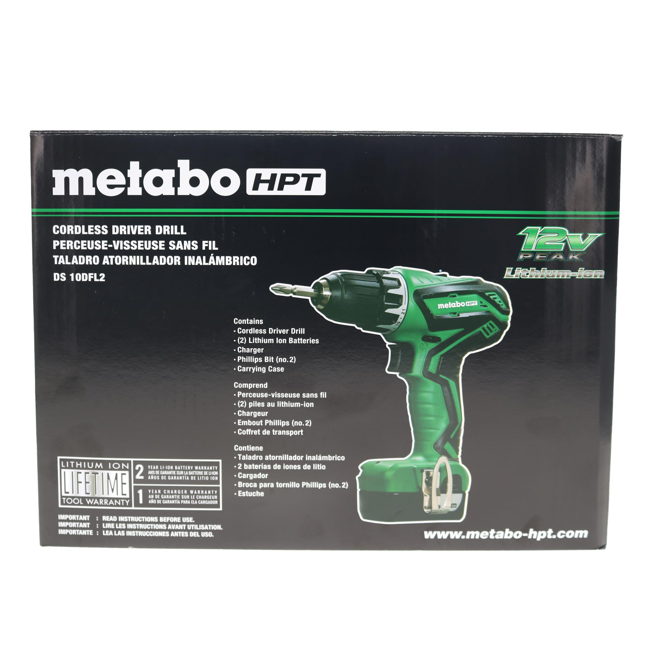 metabo-hpt-ds10dfl2-12v-max-cordless-drill-kit-with-2-batteries-case-and-bit-set image 7