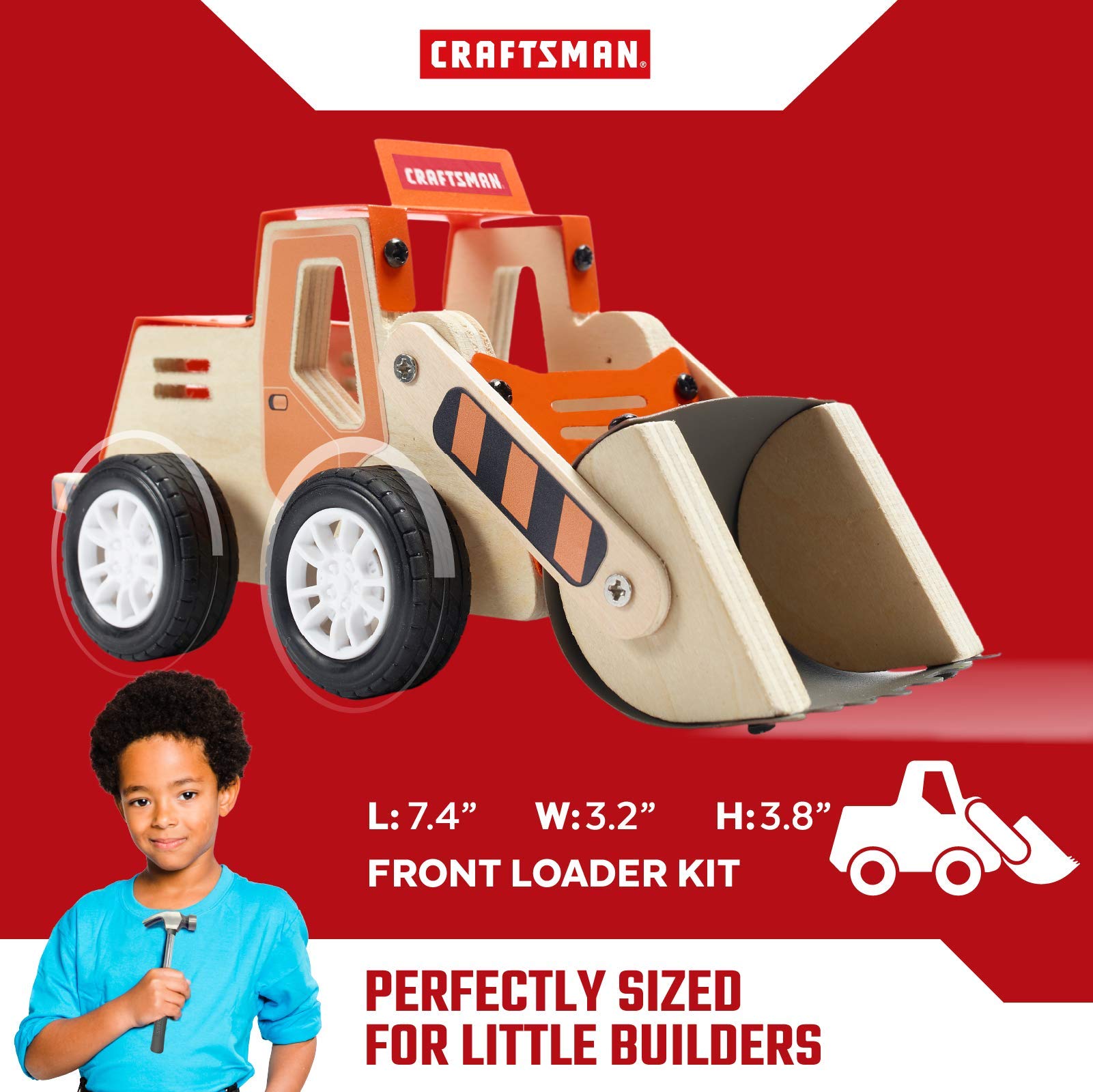 craftsman-front-loader-kit-wooden-building-set-for-kids image 2