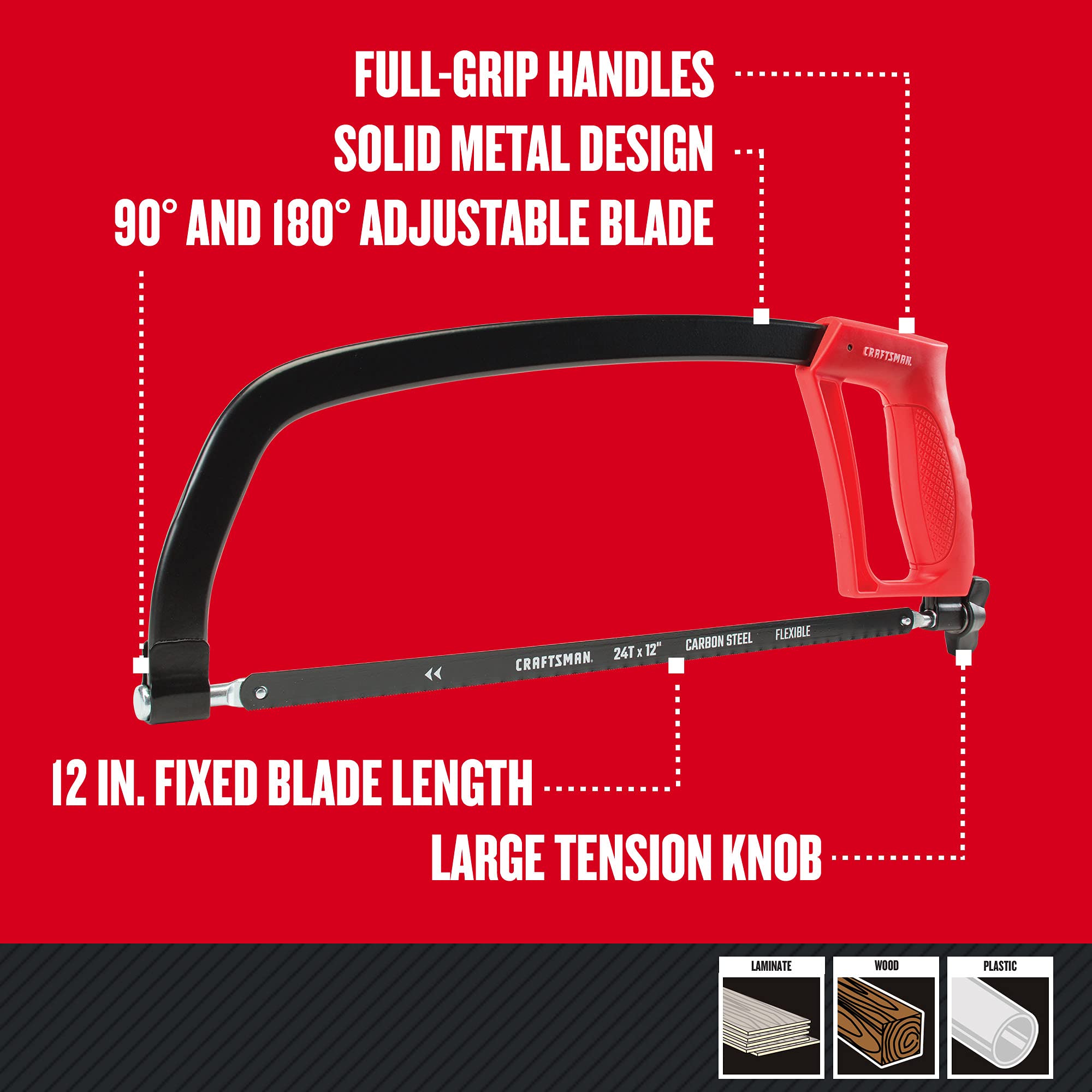 craftsman-12-inch-hacksaw-cmht20138-with-adjustable-blade-angles image 2