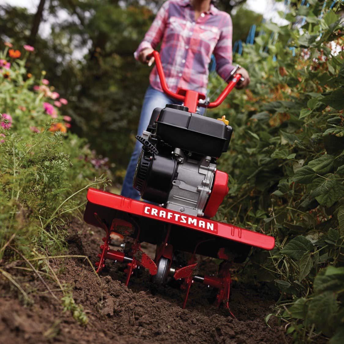 craftsman-208cc-12-front-tine-tiller-with-pull-start-3-widths-chain-drive image 3