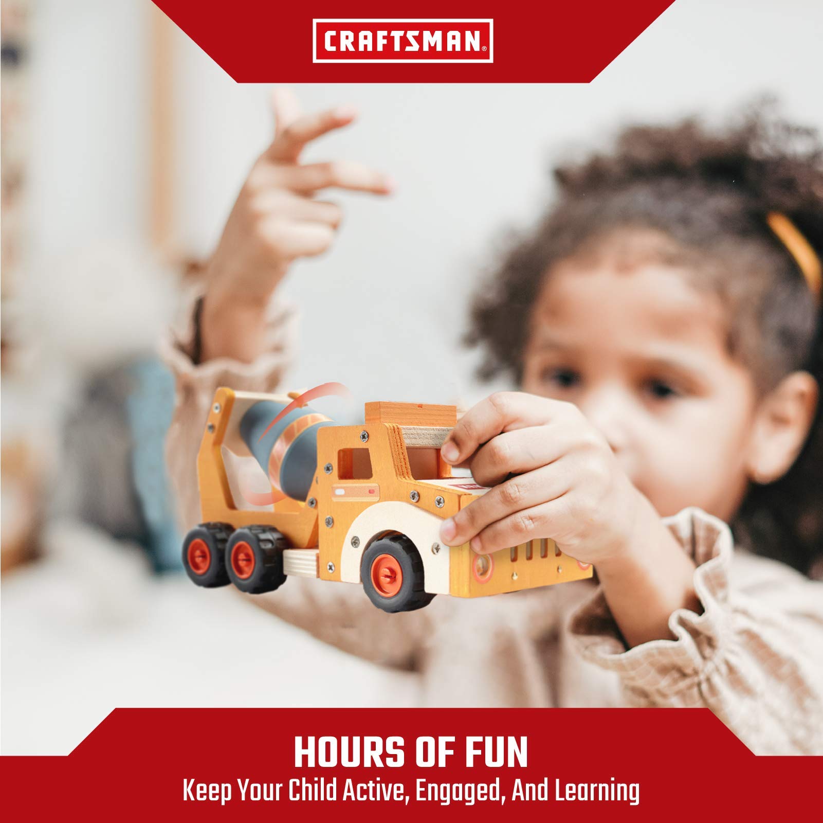craftsman-wooden-diy-cement-mixer-truck-kit-for-kids image 3