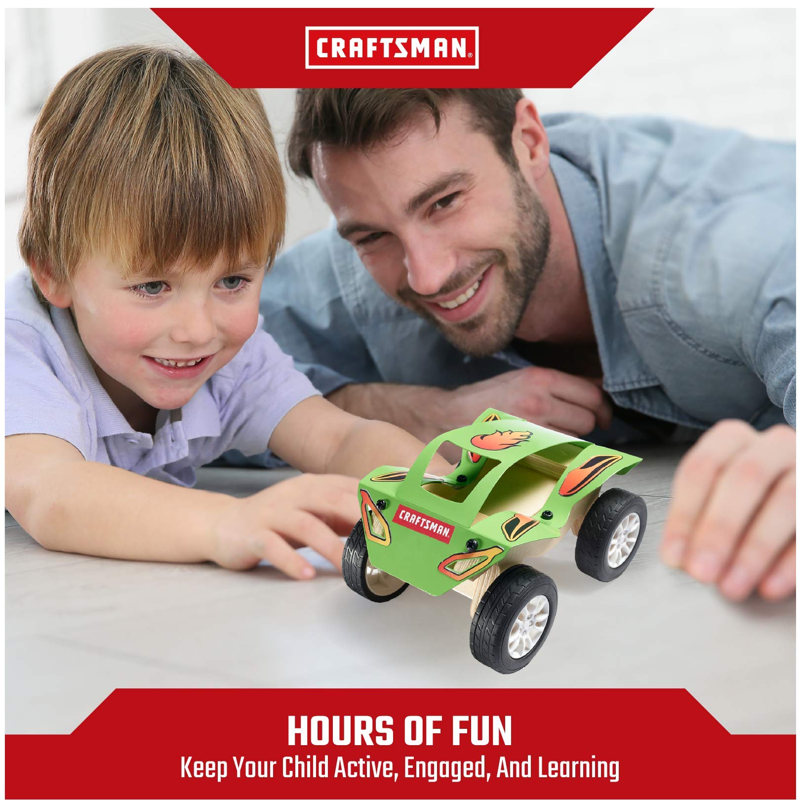craftsman-wooden-monster-truck-building-kit-for-kids-diy-stem-craft-paint-includ image 3