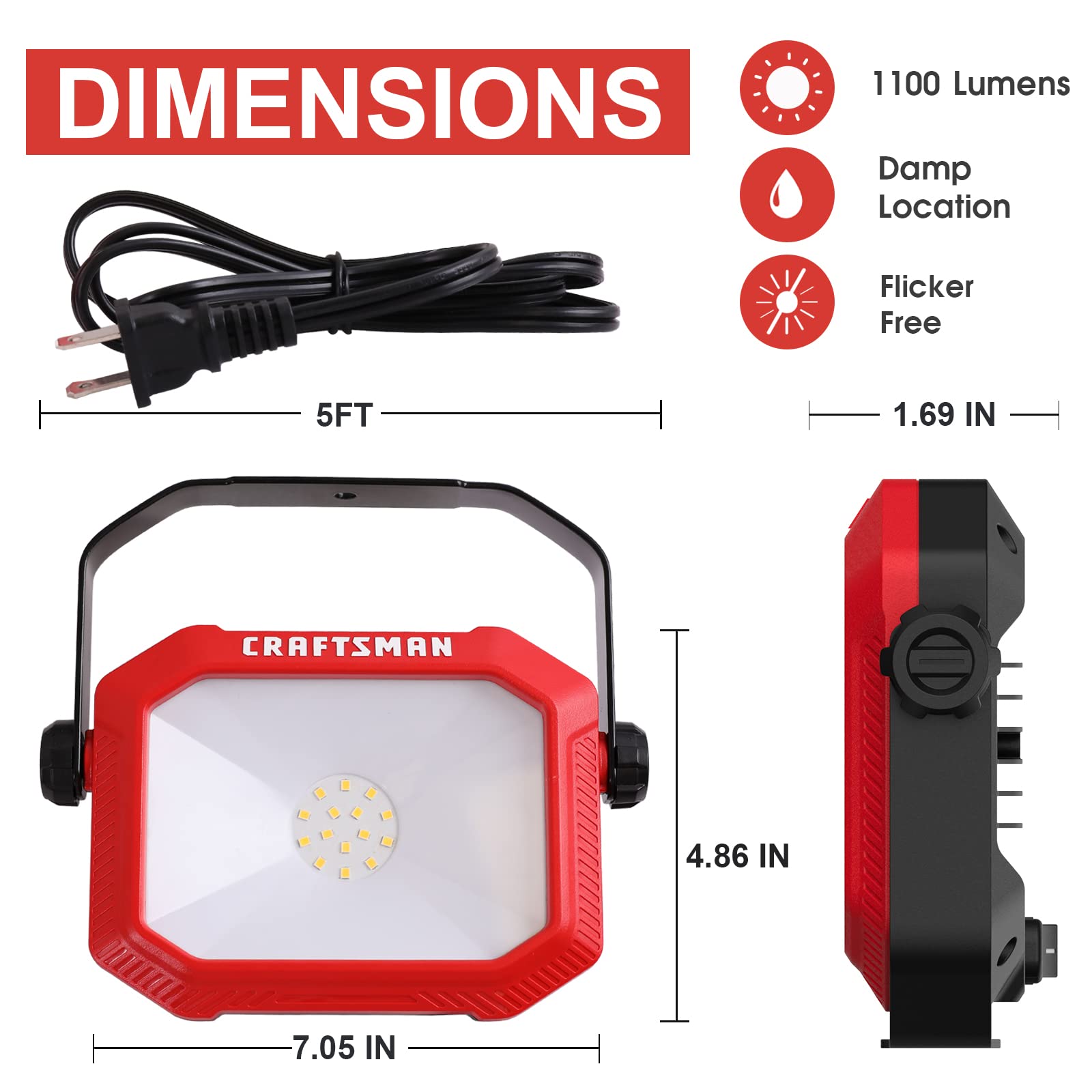 craftsman-1100-lumens-4000k-led-tiltable-portable-work-light-with-2-in-1-adjusta image 2