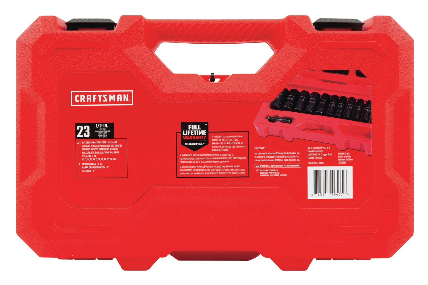 craftsman-deep-impact-socket-set-sae-1-2-inch-drive-23-pieces-cmmt16970-corrosio image 3