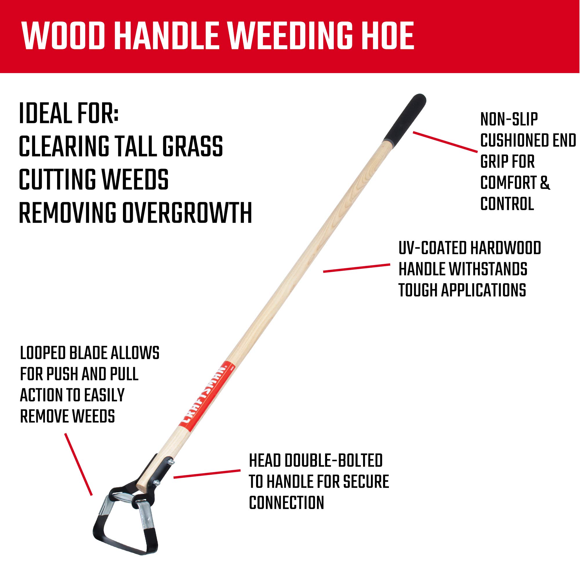craftsman-3-piece-long-wood-handle-weeding-tool-set-with-weeding-hoe-2-prong-hoe image 3