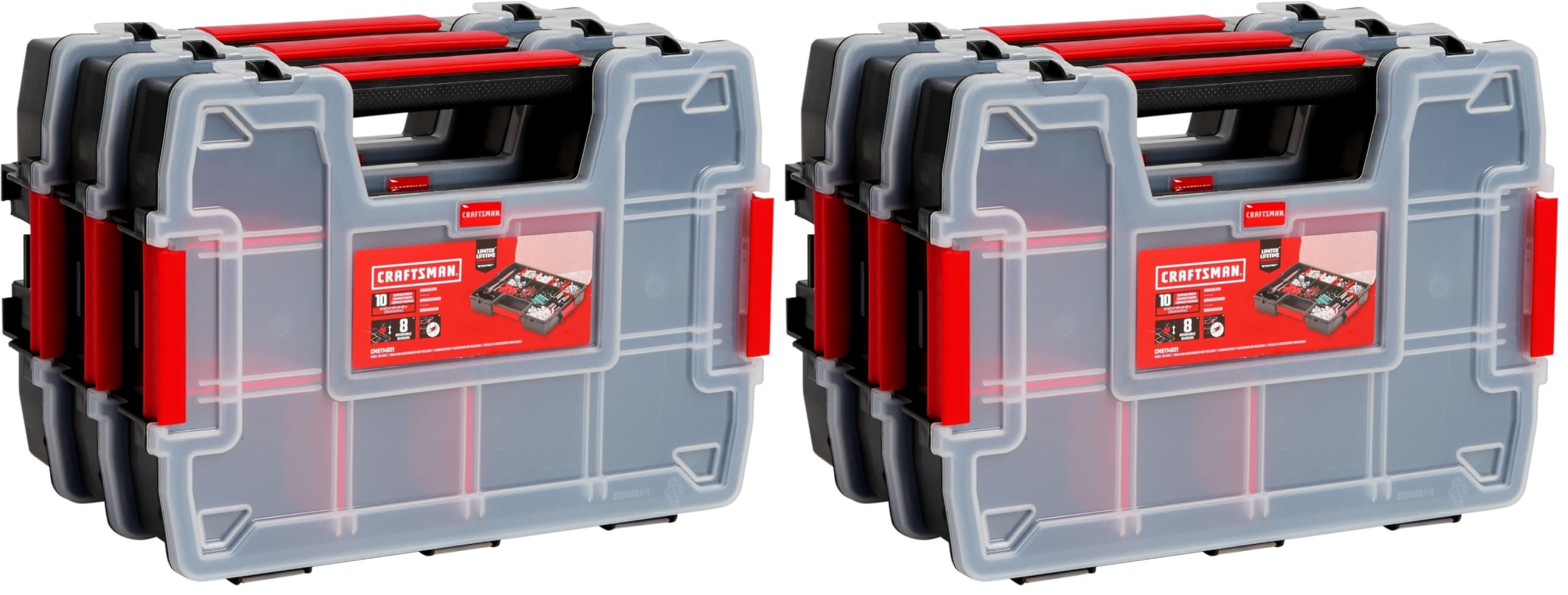 craftsman-cmst60964m-3-pack-10-compartment-small-parts-organizer-secure-latch-sy image 8
