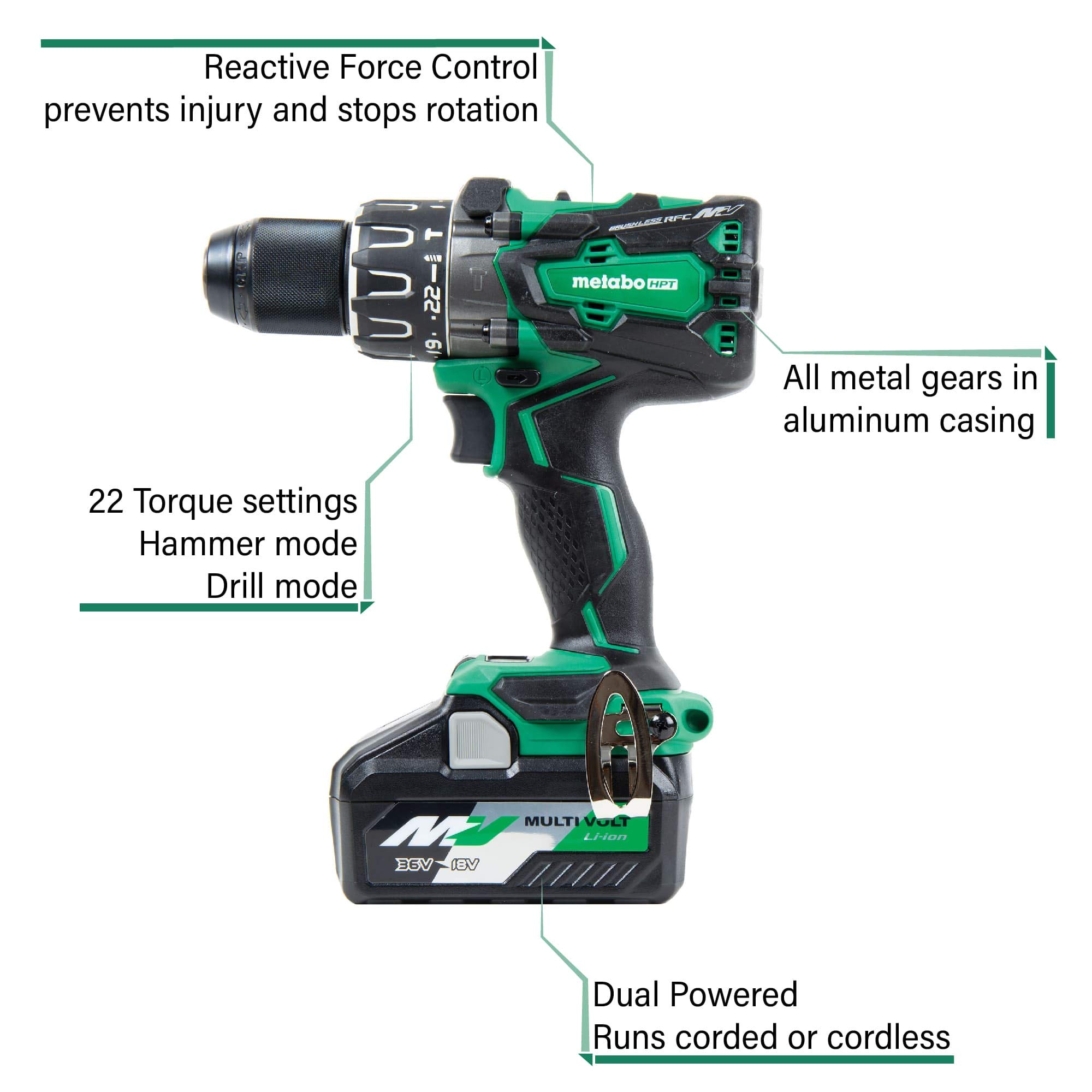 metabo-hpt-36v-multivolt-hammer-drill-kit-with-2-batteries-and-ac-adapter image 2
