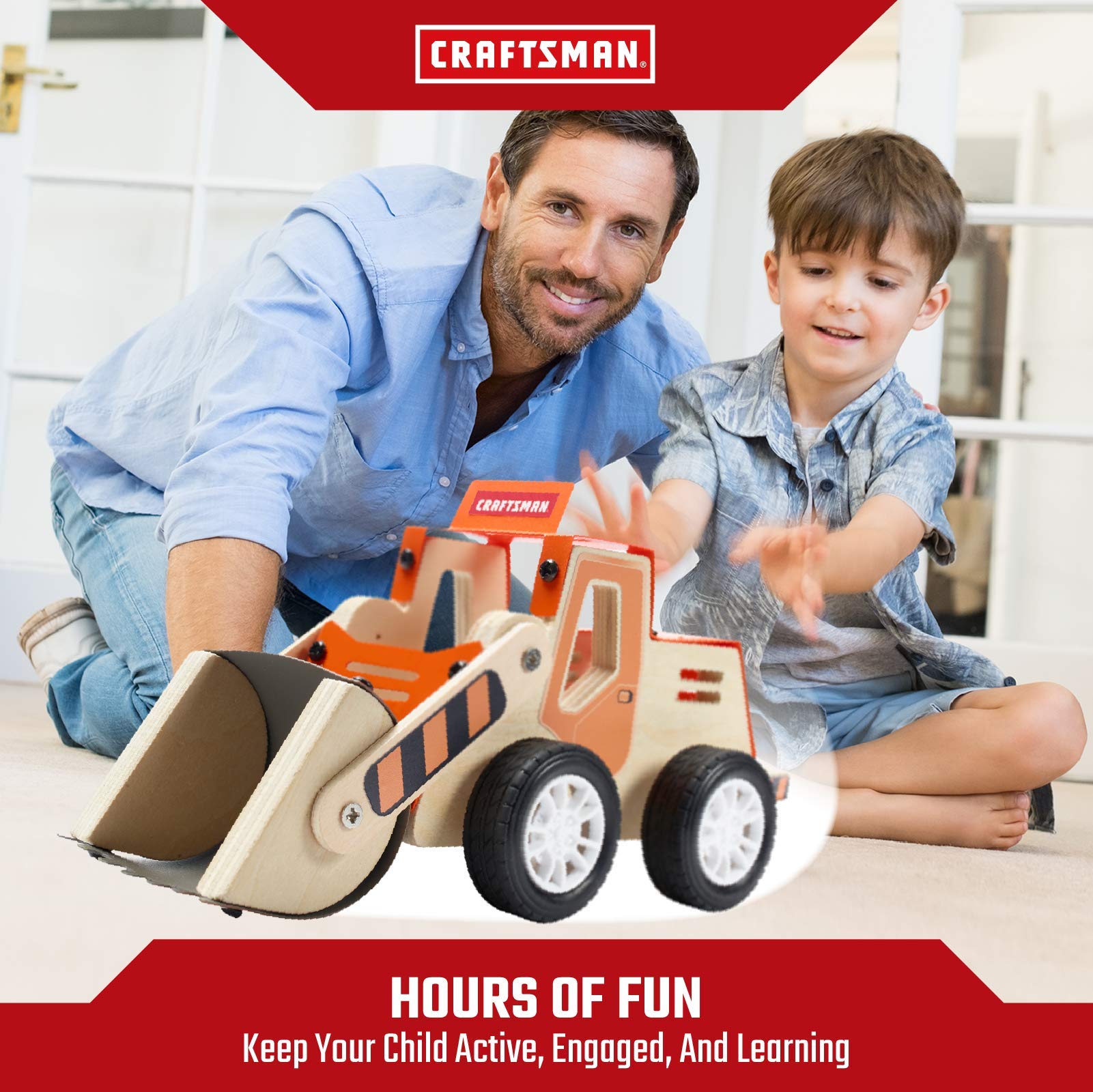 craftsman-front-loader-kit-wooden-building-set-for-kids image 3