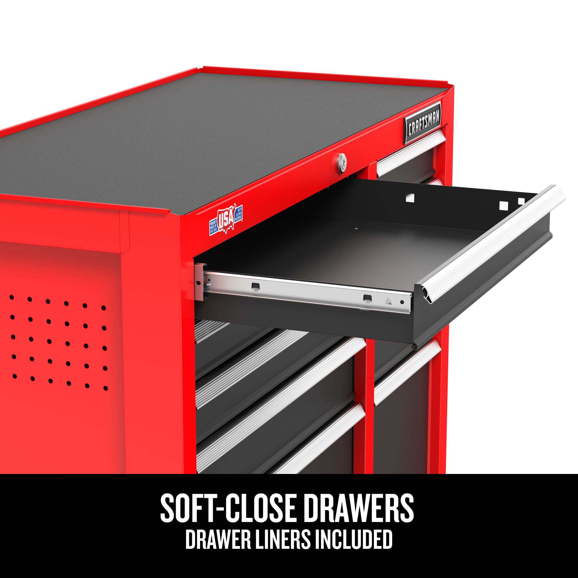 craftsman-cmst32752rb-26-inch-5-drawer-rolling-tool-chest-with-soft-close-drawer image 7