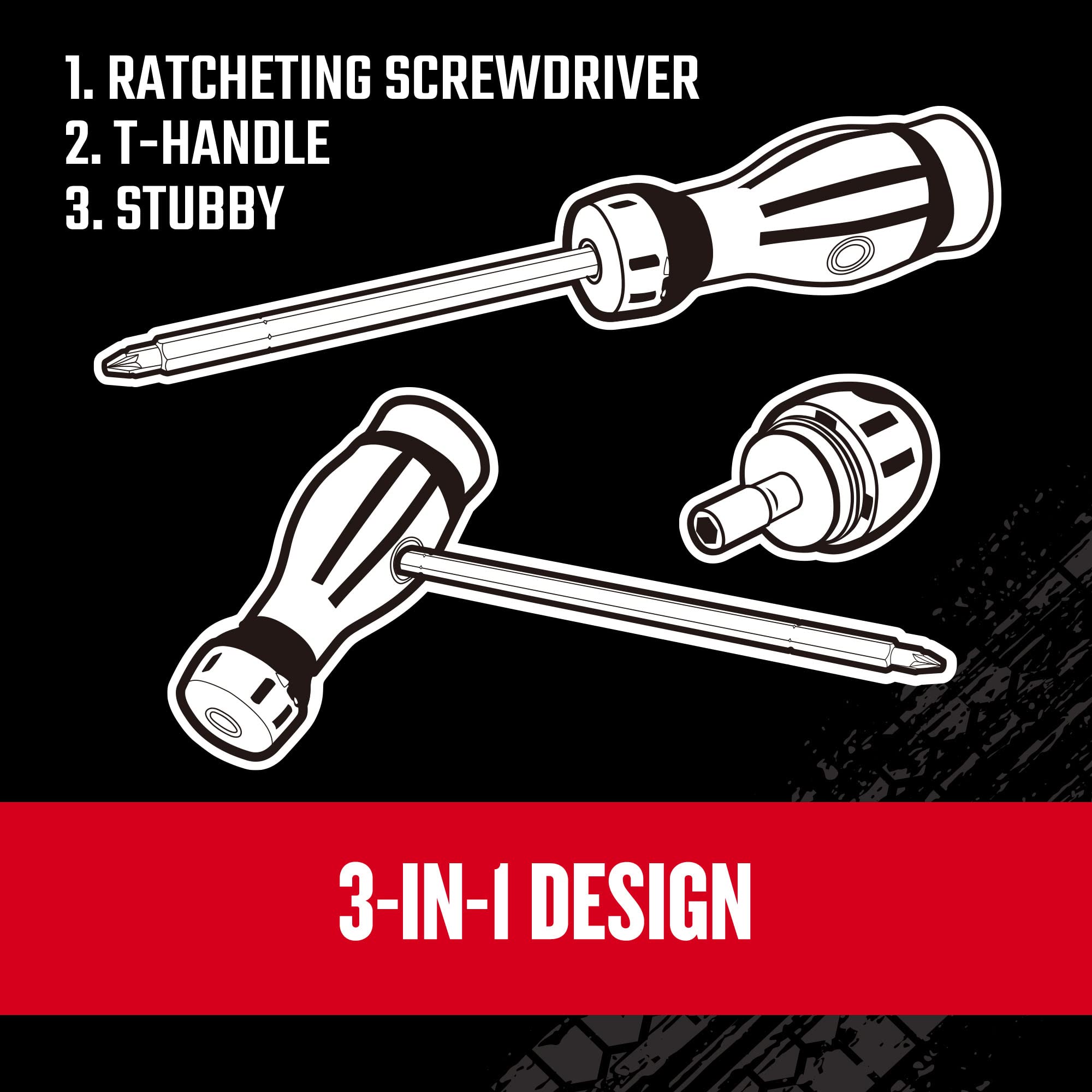 craftsman-v-series-3-in-1-ratcheting-screwdriver-set-with-x-tract-bits-18-piece- image 4