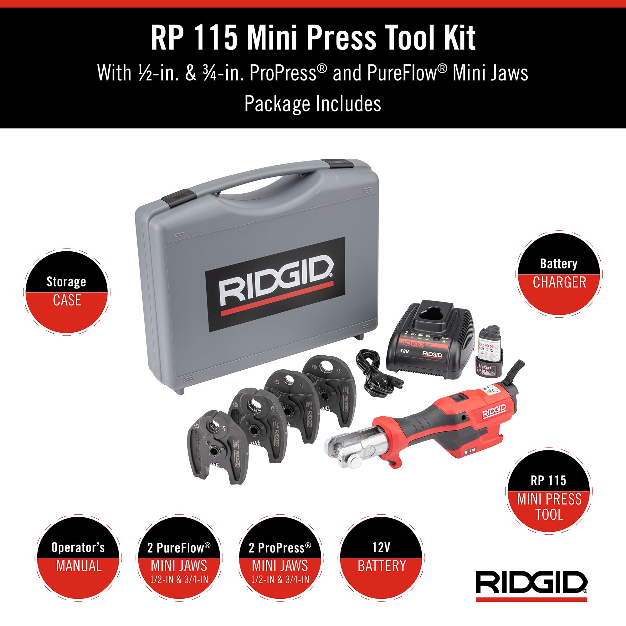ridgid-rp-115-mini-press-tool-kit-with-1-2-3-4-propress-pureflow-jaws-72558 image 2