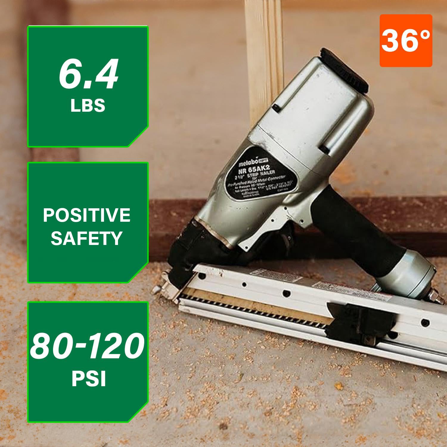 metabo-hpt-strap-tite-strip-nailer-nr65ak2-pneumatic-1-1-2-to-2-1-2-fasteners-6- image 2