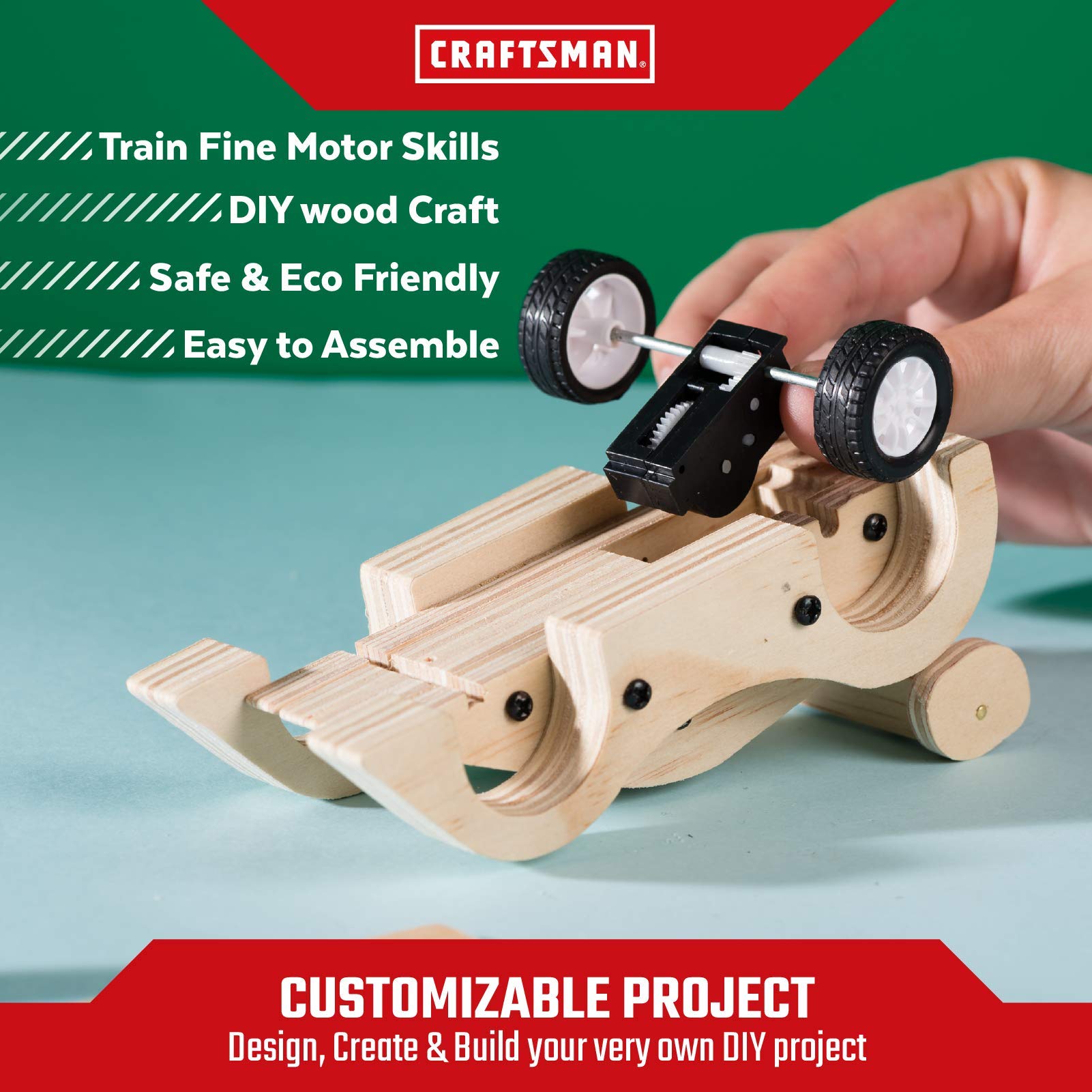 craftsman-pull-back-sports-car-kit-diy-wooden-building-toy-for-kids-ages-5-12 image 7