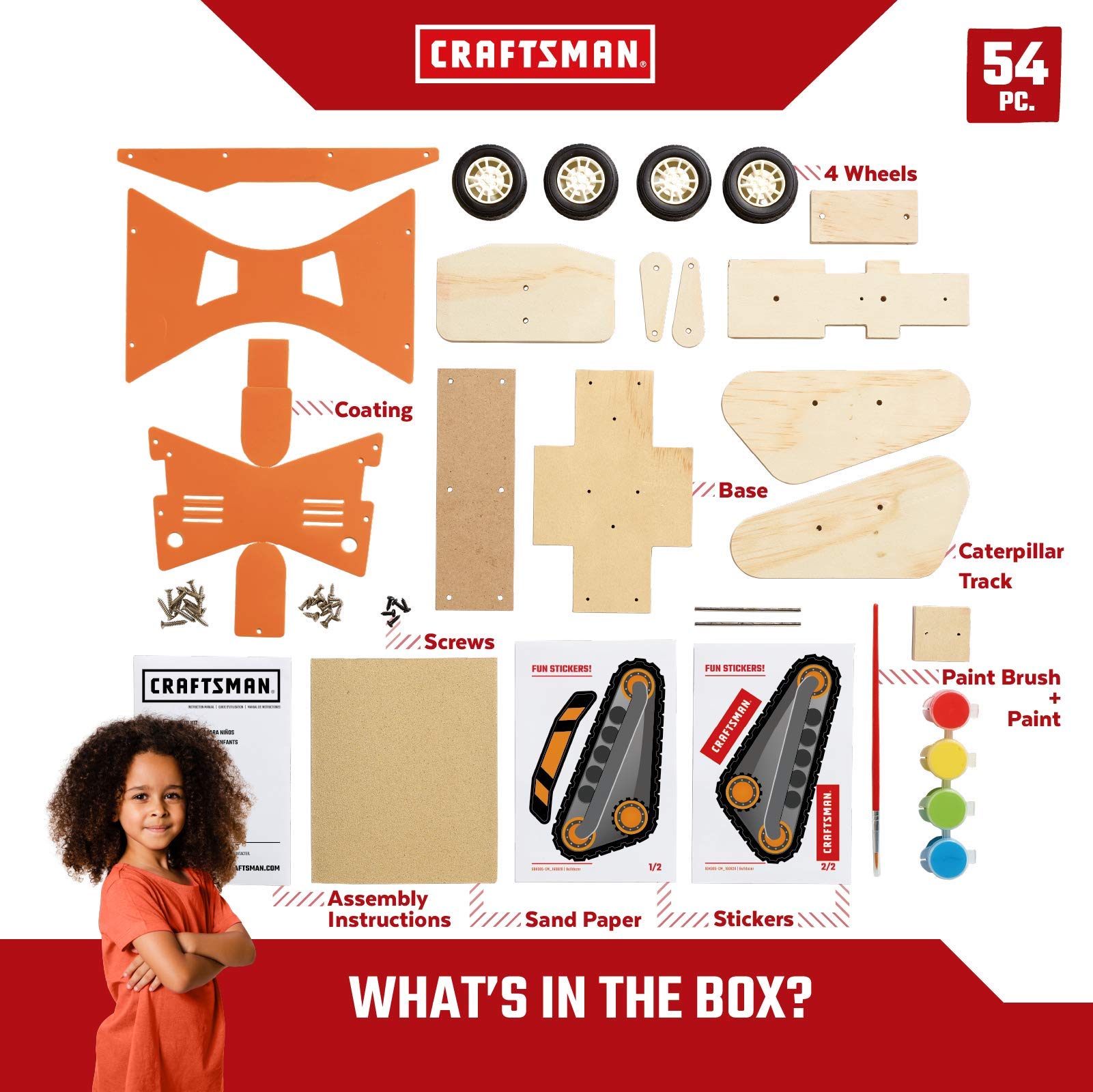 craftsman-bulldozer-truck-wooden-building-kit-for-kids image 4