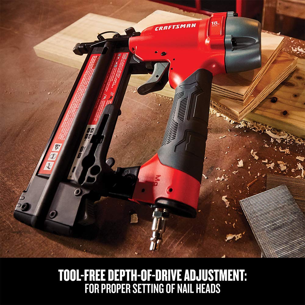 craftsman-18ga-brad-nailer-pneumatic-nail-gun-cmpbn18k-maintenance-free-tool-fre image 6