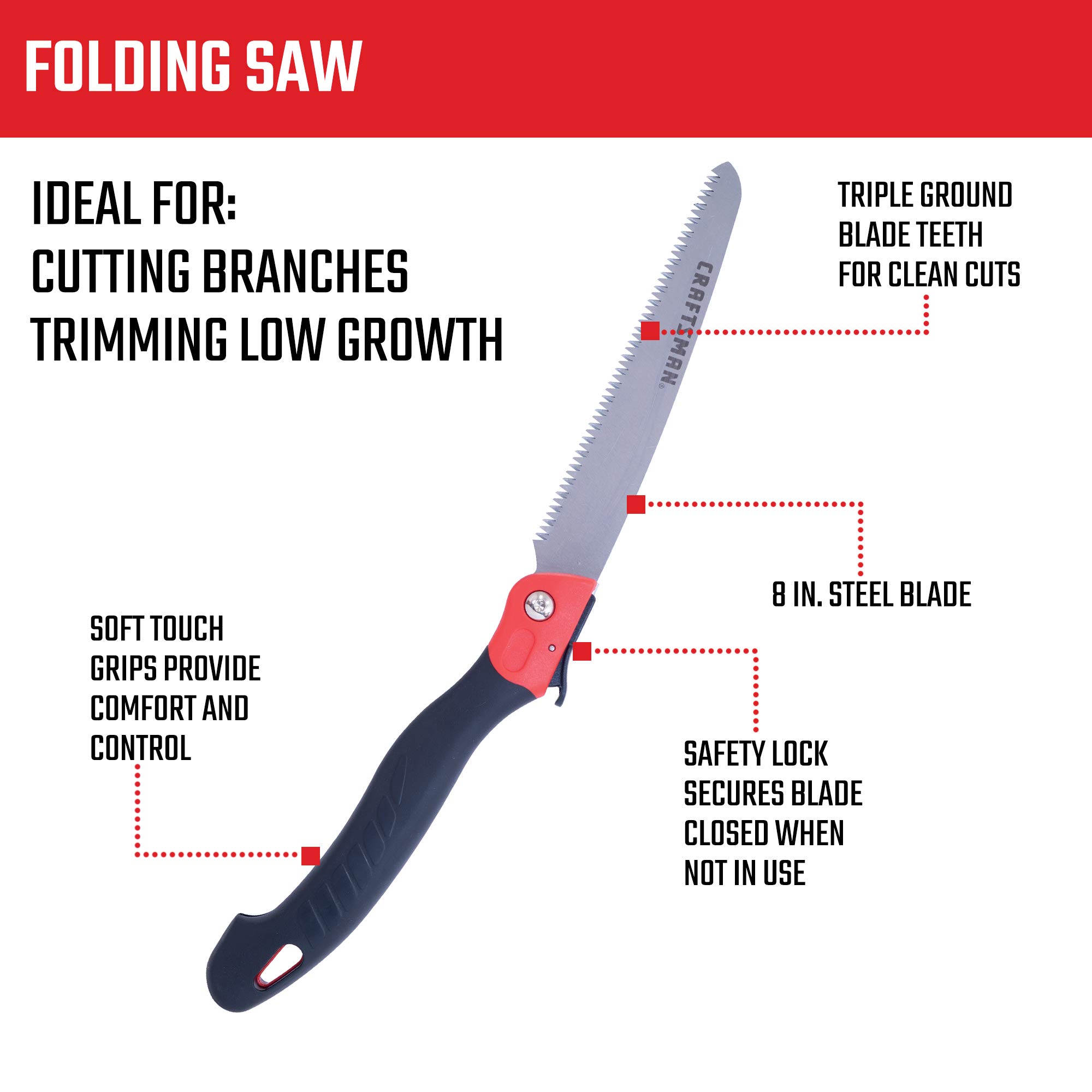 craftsman-cmxmcba2300-folding-pruning-saw-8-inch-blade-compact-hand-saw-for-camp image 2