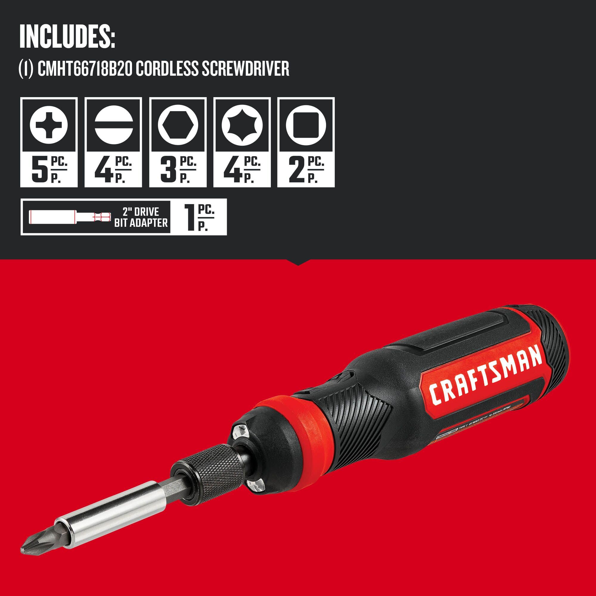 craftsman-4v-electric-screwdriver-set-with-micro-usb-charging-cmht66718b20 image 3