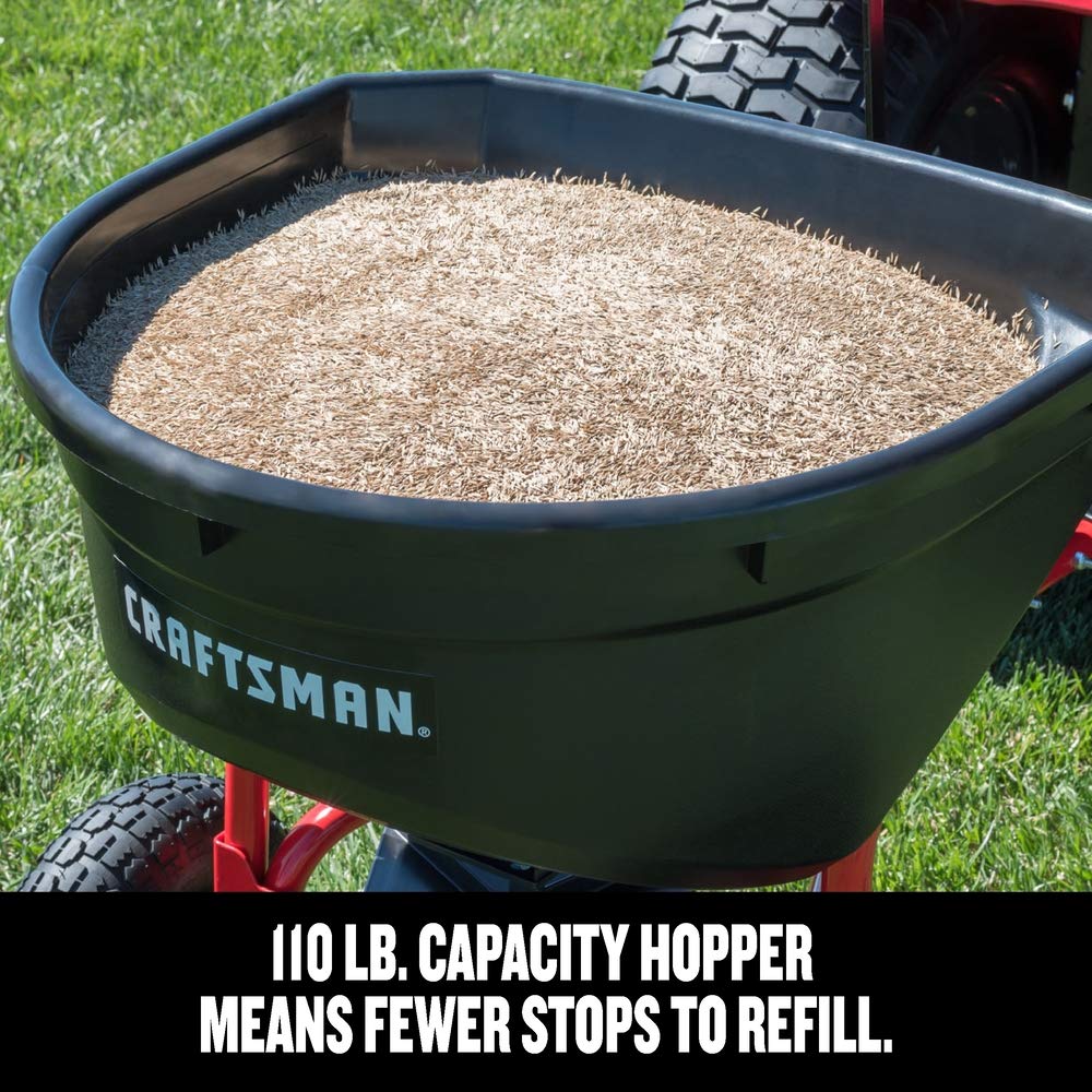 craftsman-pull-behind-lawn-broadcast-spreader-110-lb-capacity-universal-hitch-ma image 3