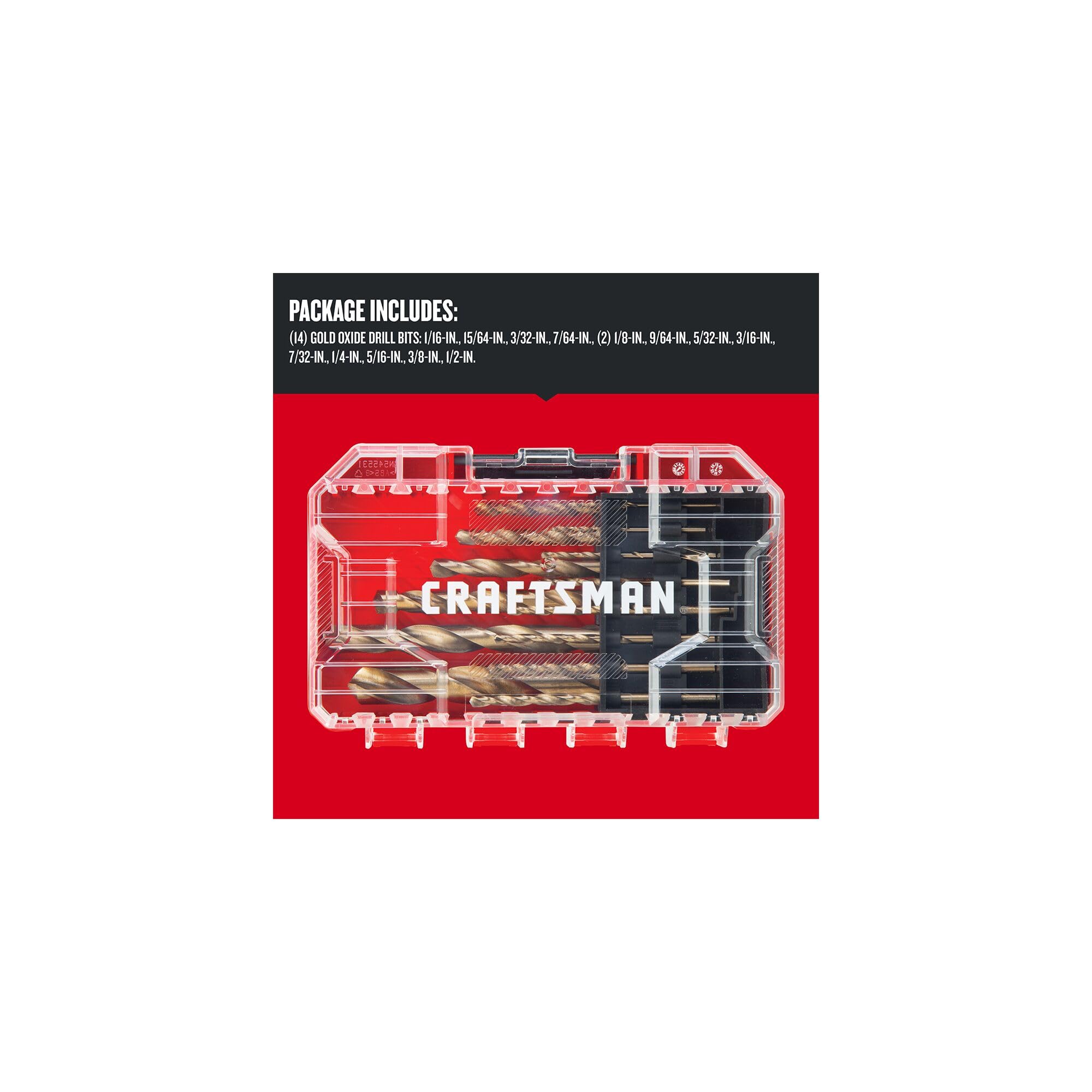 craftsman-cmam2214-14-piece-gold-oxide-drill-bit-set image 6