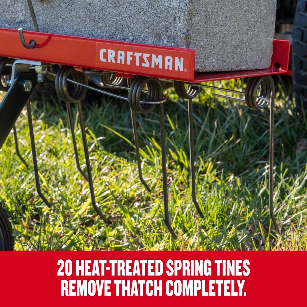 craftsman-cmxgzbf7124315-40-inch-tow-behind-lawn-dethatcher-with-20-durable-spri image 4