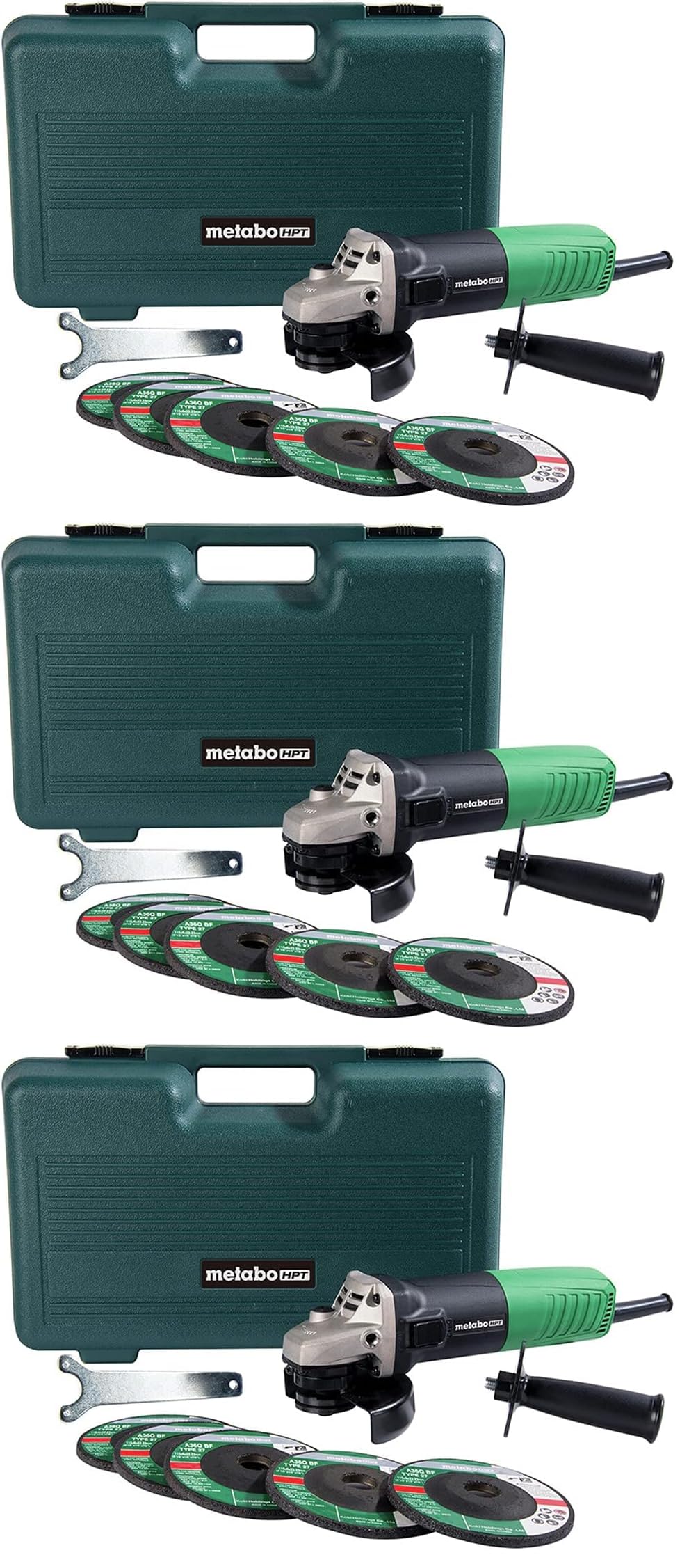 metabo-hpt-4-1-2-inch-angle-grinder-6-2-amp-motor-compact-lightweight-g12sr4-wit image 7