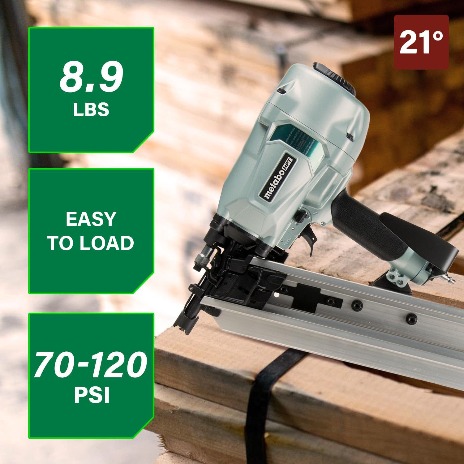 metabo-hpt-nr90ac5-21-plastic-collated-framing-nailer-3-1-2-pneumatic-tool-less- image 2