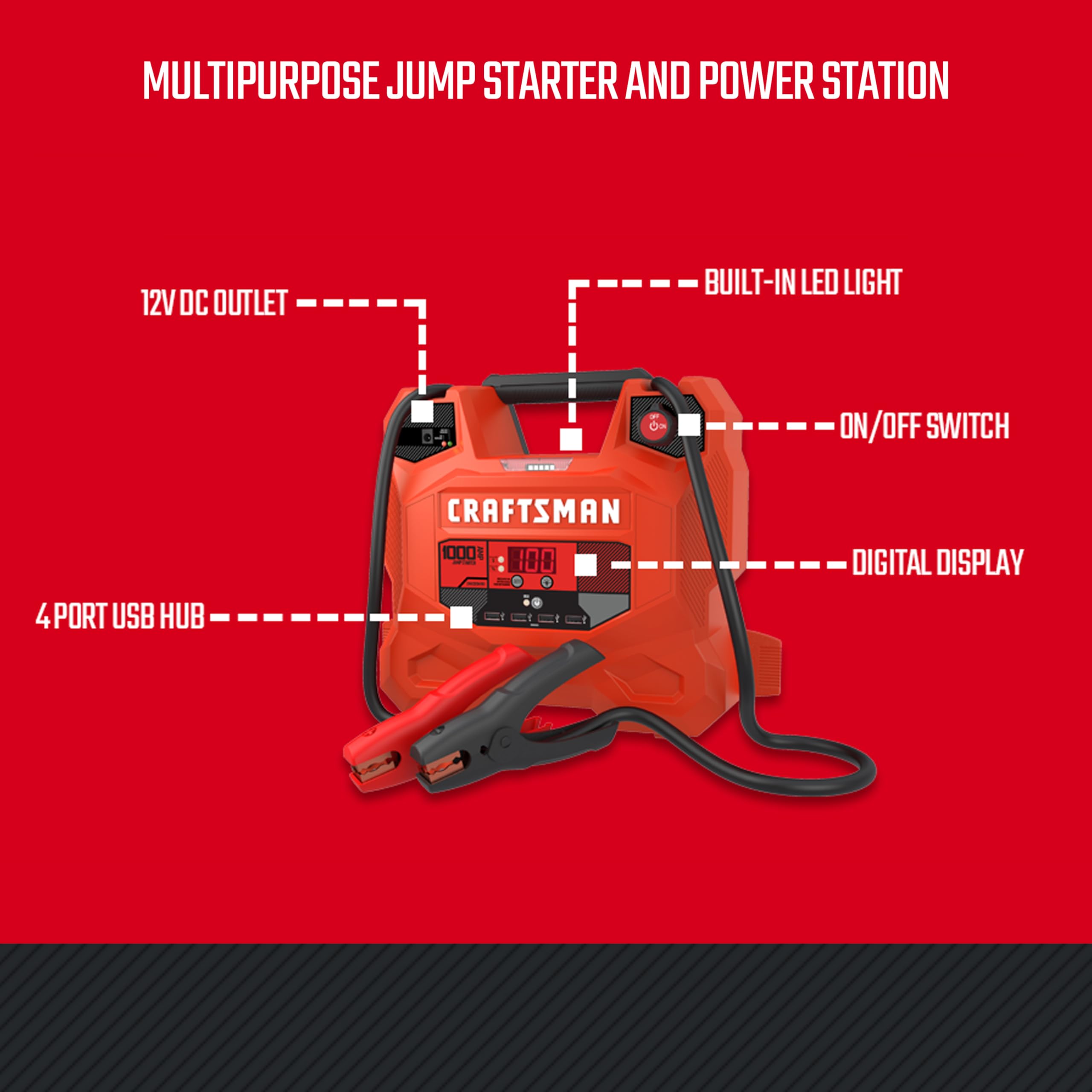 craftsman-1000a-car-battery-jump-starter-and-portable-power-station-3-in-1-cmxce image 7
