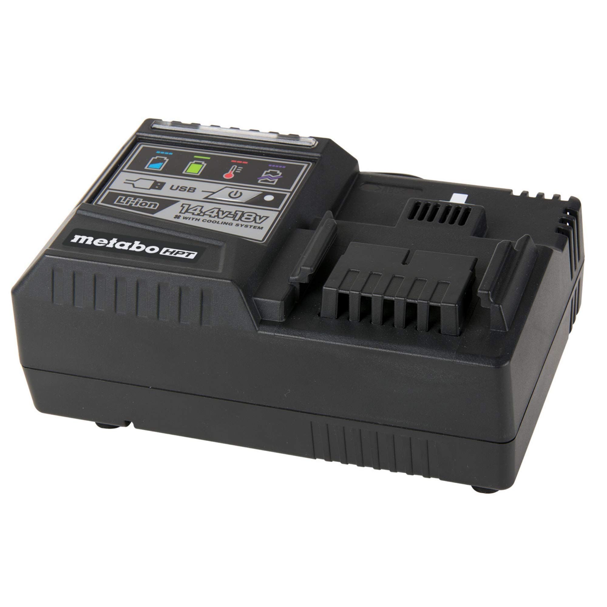 metabo-hpt-uc18ysl3m-rapid-battery-charger-for-18v-36v-slide-lithium-ion-batteri image 4