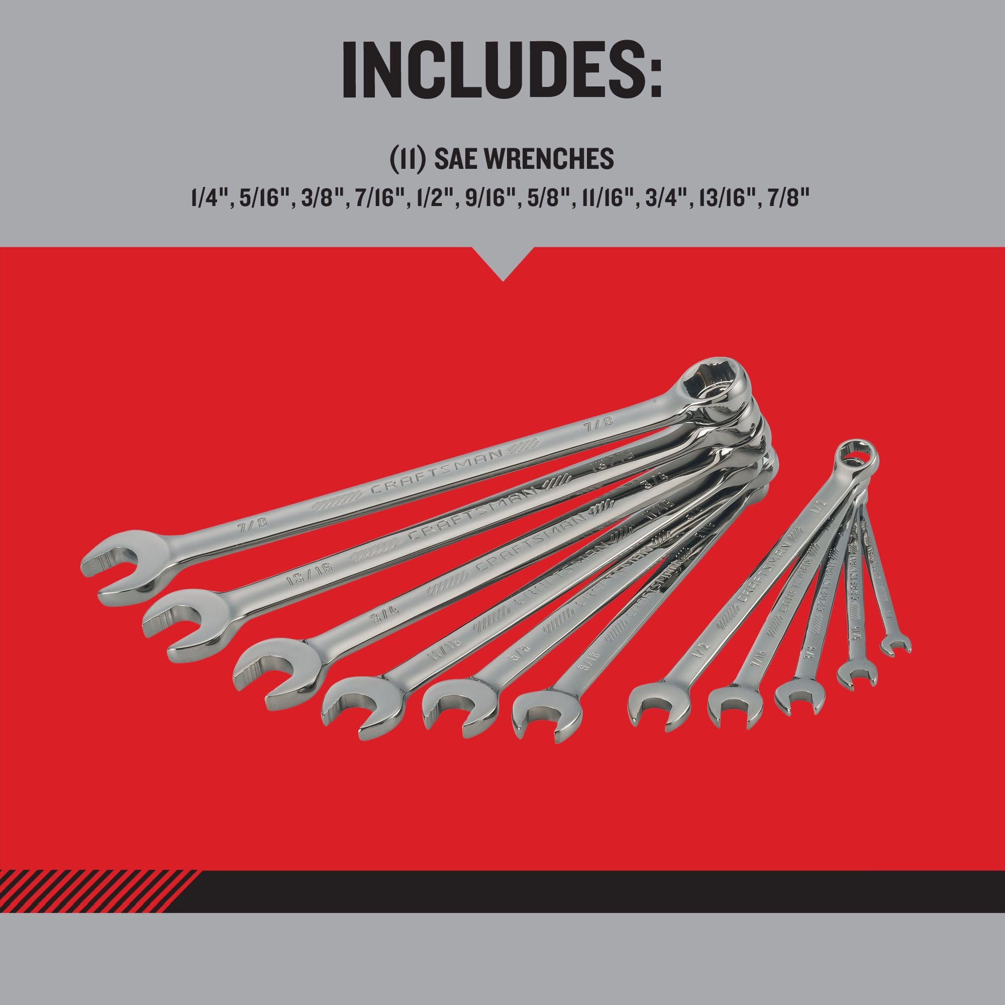 craftsman-overdrive-11-piece-sae-wrench-set-cmmt87711-anti-slip-rust-resistant image 4