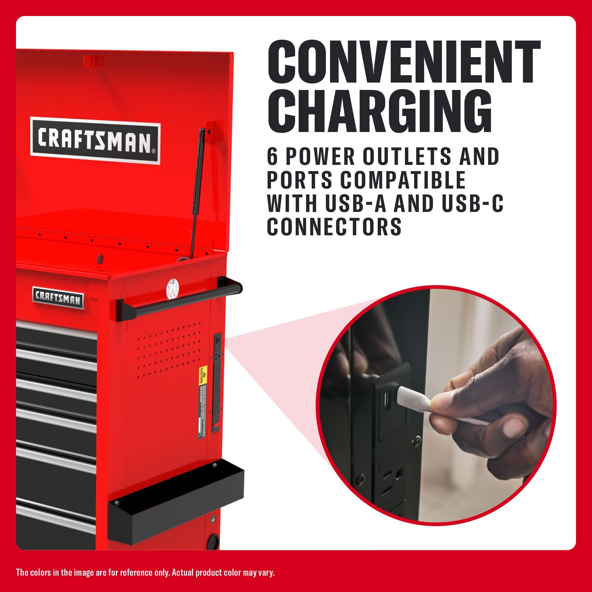 craftsman-full-bank-rolling-tool-chest-with-6-soft-close-drawers-power-outlets-r image 5