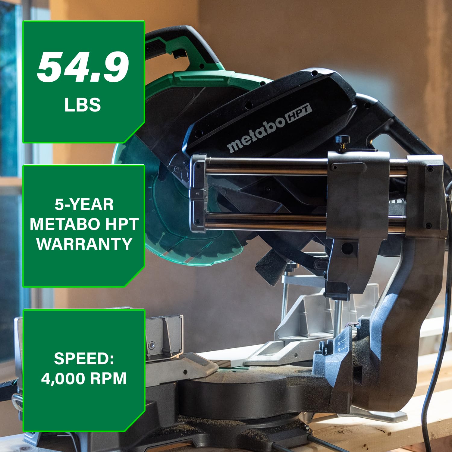 metabo-hpt-c12rsh3-12-inch-dual-bevel-sliding-miter-saw-with-xact-cut-shadow-lin image 3
